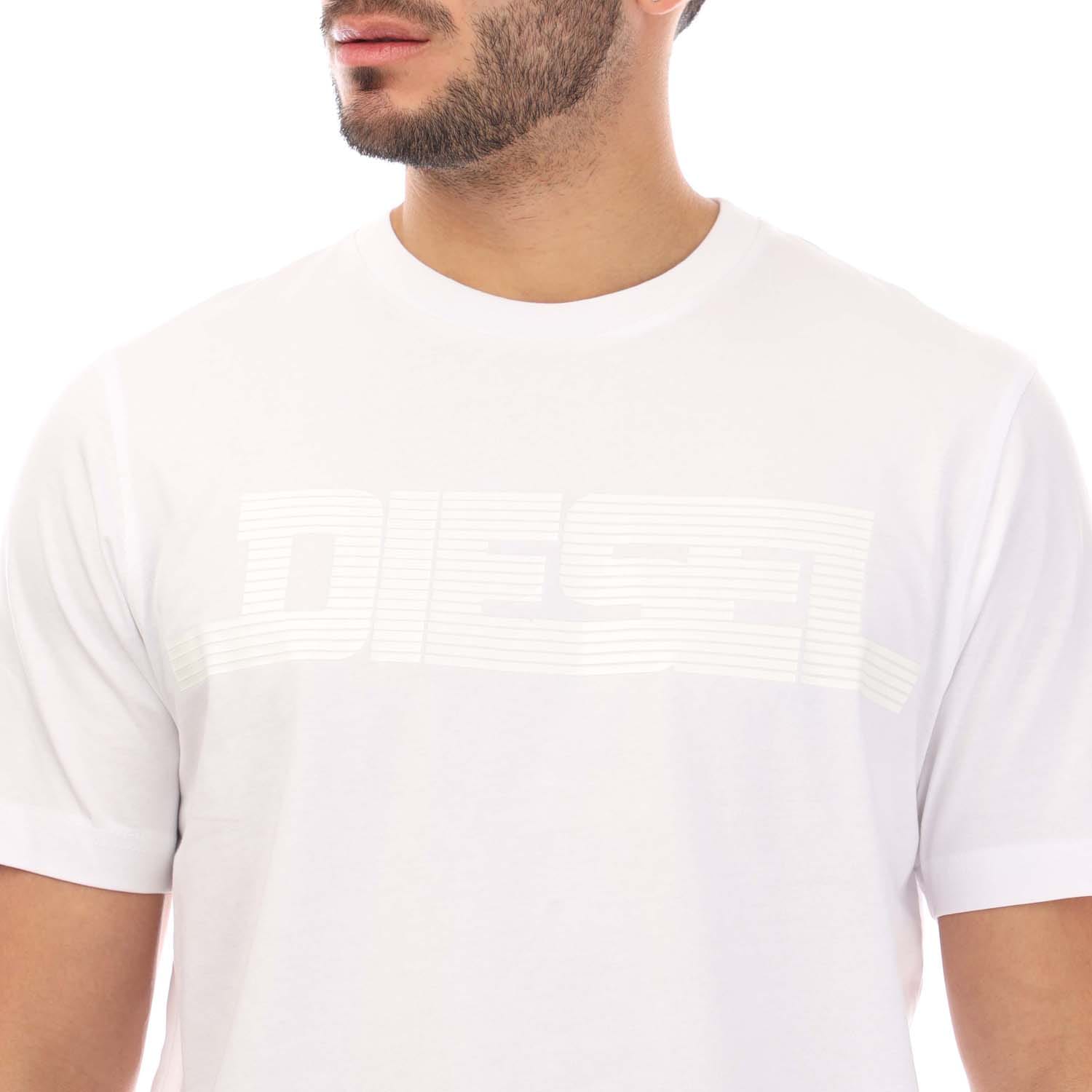 Diesel Monotone Logo Vit T-shirt herr – bild 2