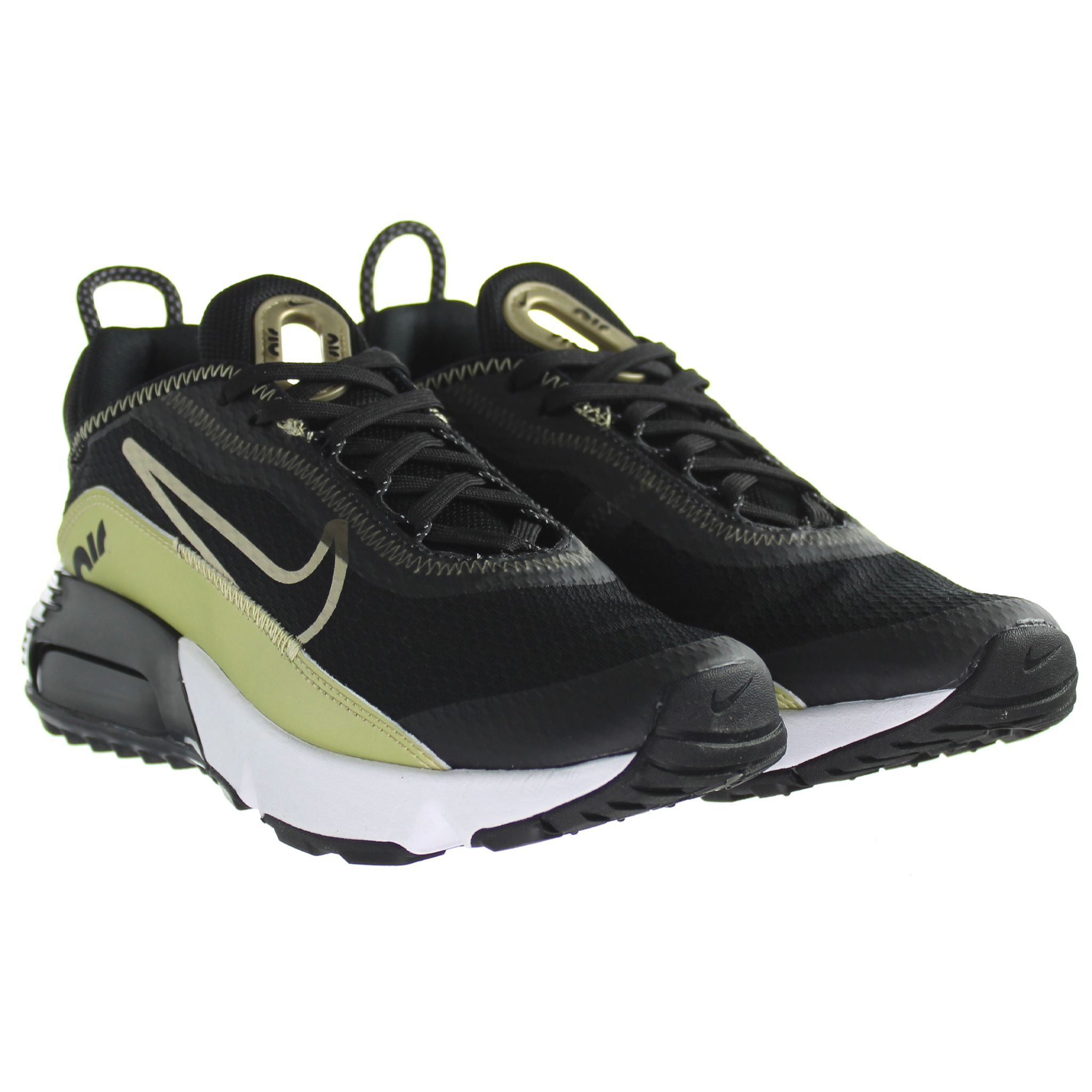 NIKE Air Max 2090 Lace-Up Black Synthetic Mens Trainers CJ4066 006 låga sneakers herr – bild 2