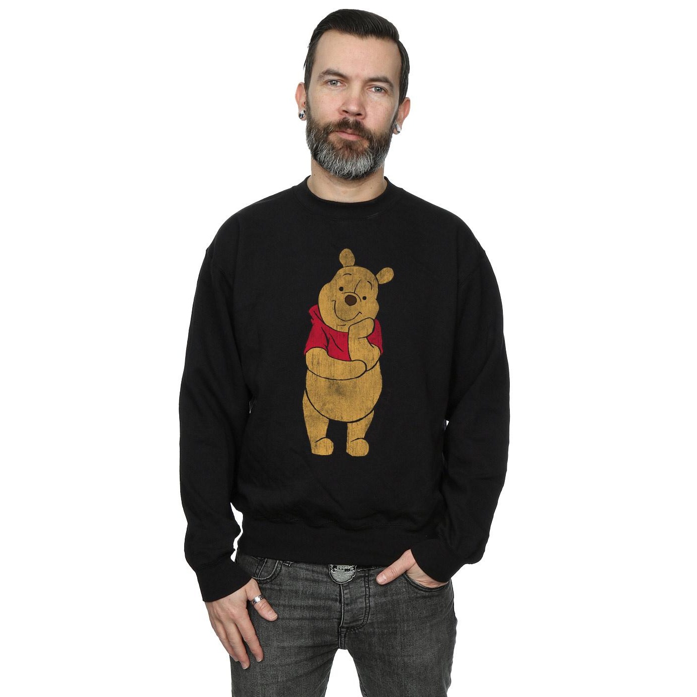 Disney Mens Winnie The Pooh Classic Pooh Sweatshirt (Black) herr – bild 2