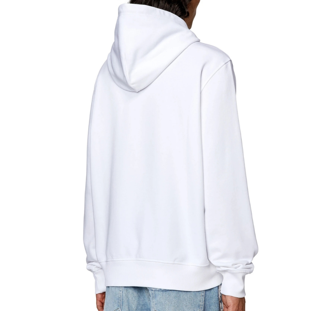 Torn Logo Vit Hoodie 2