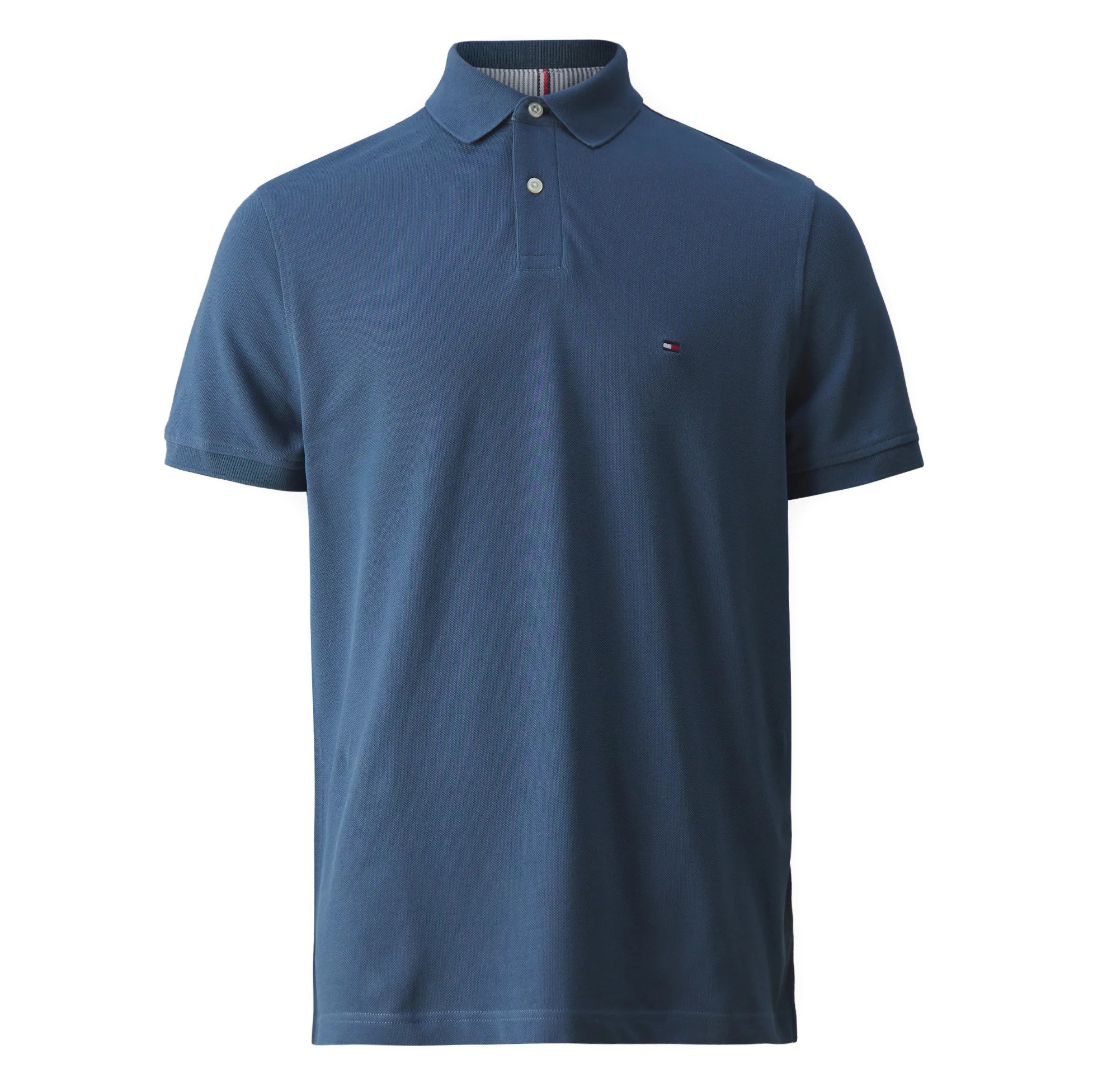 Thumbnail - Herren-Poloshirt der Marke Tommy Hilfiger. Die Polos von Tommy Hilfiger sind aus Bio-Baumwolle und Elastan gefertigt und...