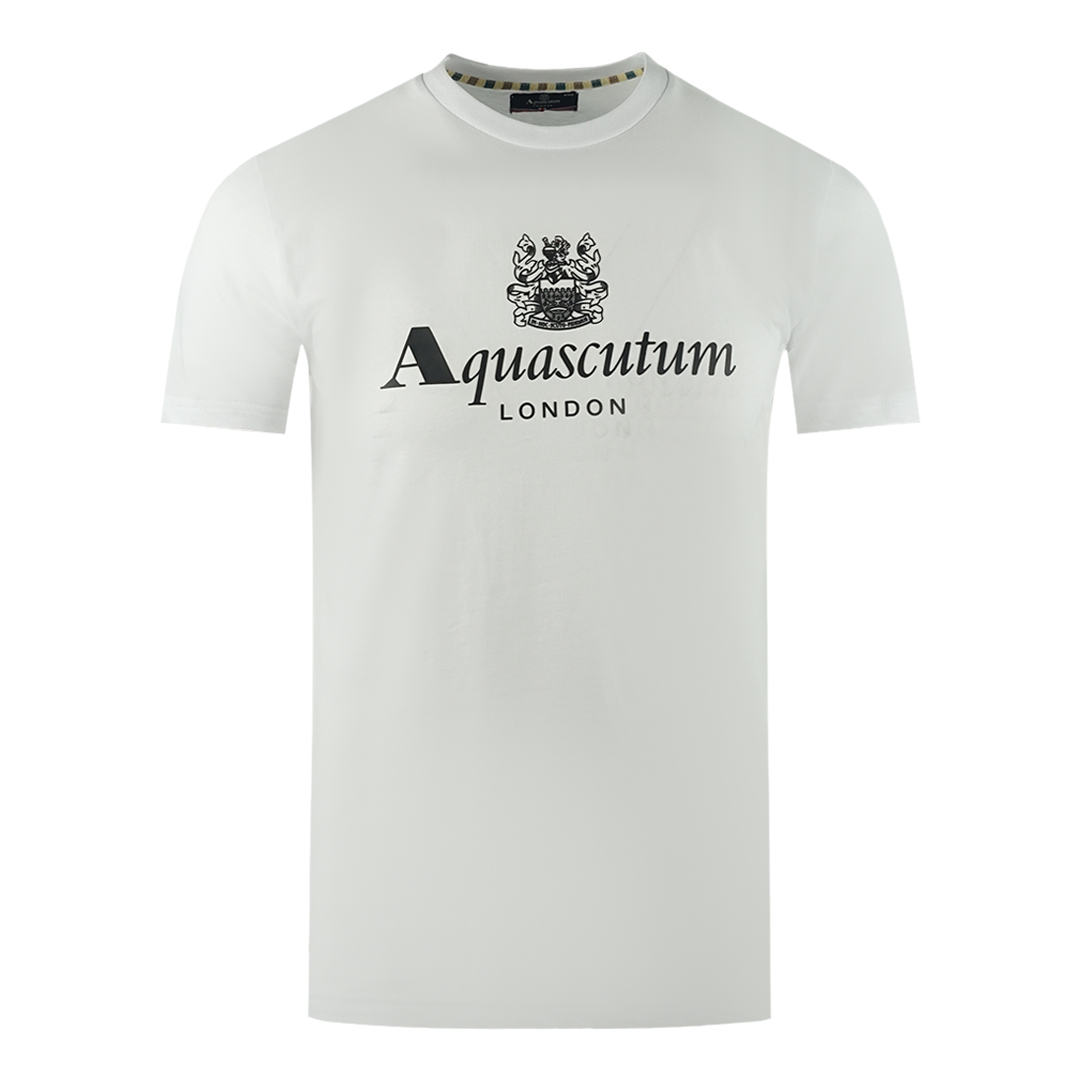 Thumbnail - Aquascutum London Aldis Markenlogo Weißes T-Shirt