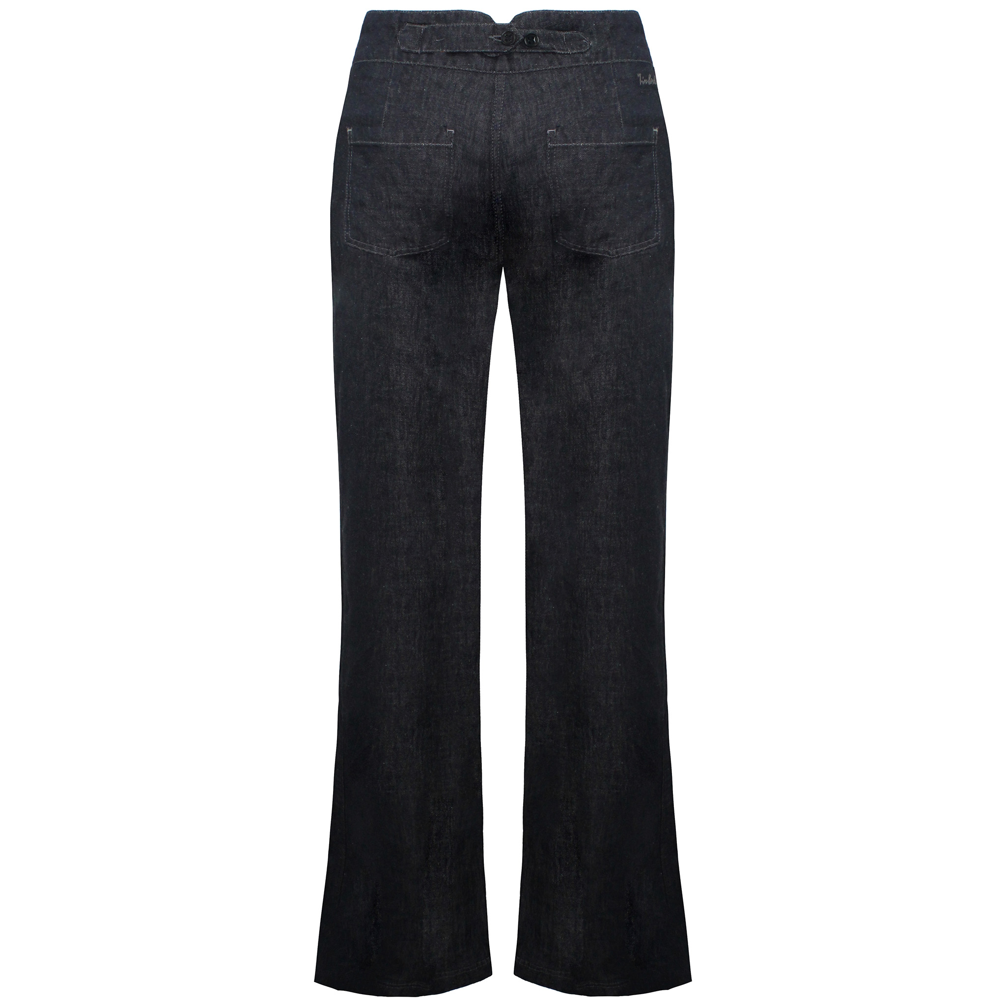 TIMBERLAND Wide Leg Relaxed Chambray Marinblå Linnebyxor för kvinnor A0597 440 dam – bild 2
