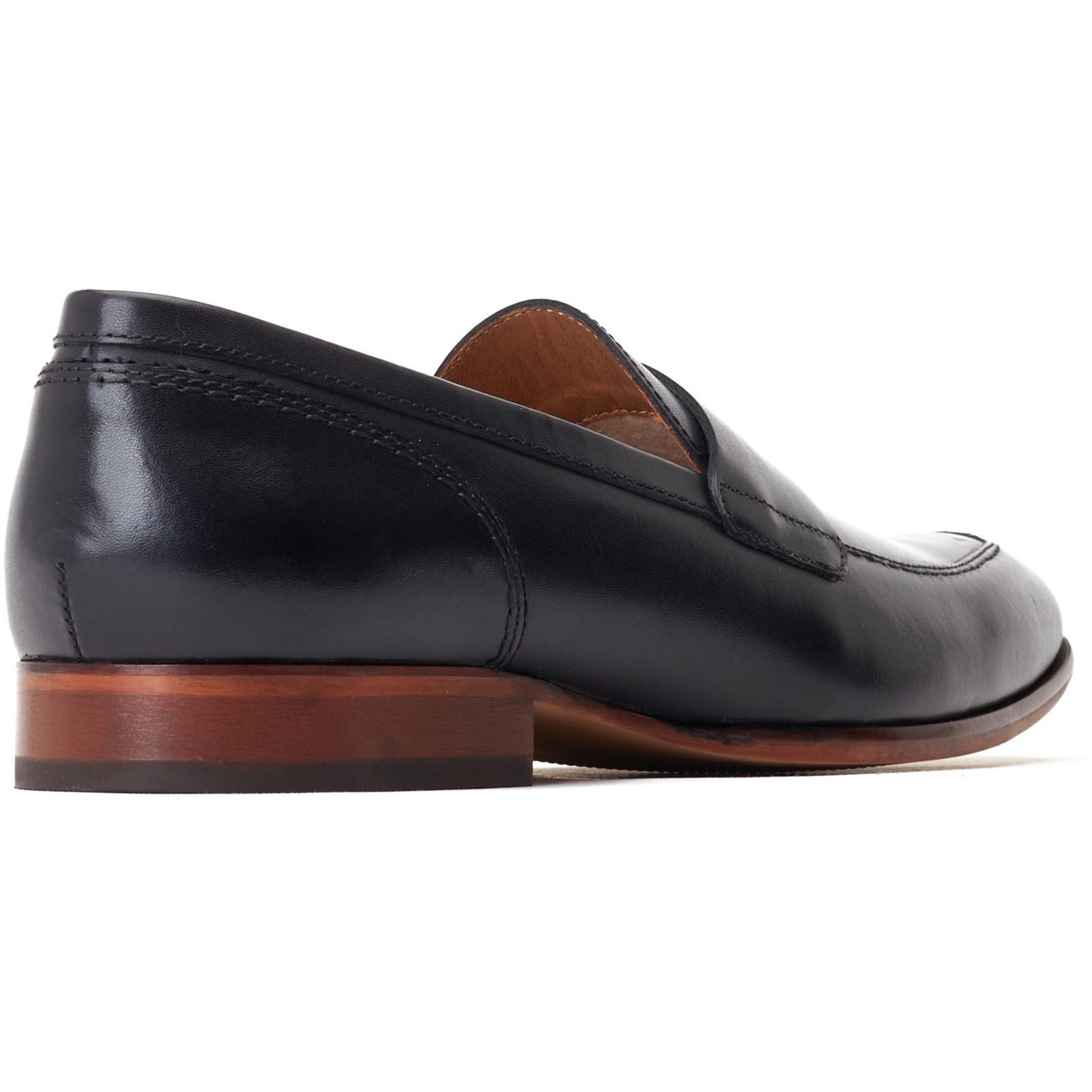 Bruno Läder Herr Svarta Loafers 2