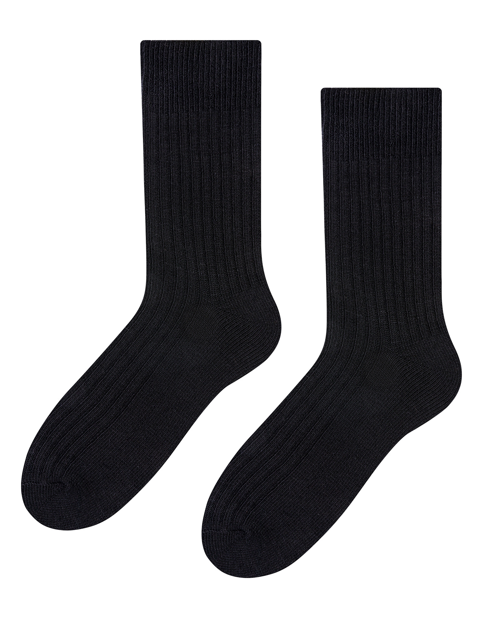 Thumbnail - Herren Alpaka Wolle Socken für Winter | Steven | Gestrickte Crew Boot Socken - Schwarz