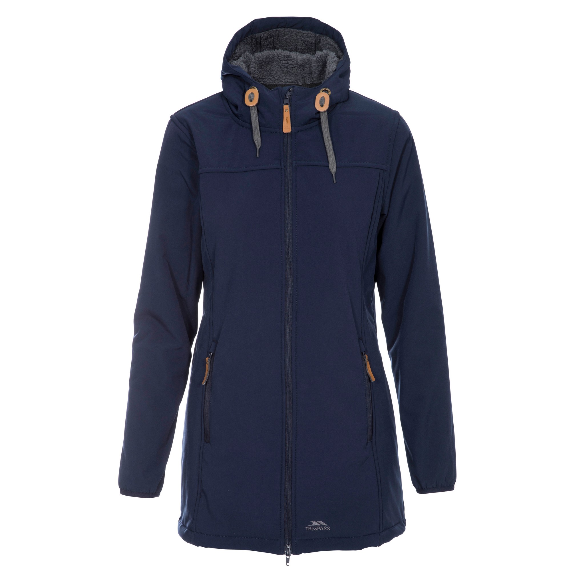 Thumbnail - Trespass Womens/Ladies Kristen Länger Länge Hooded Waterproof Jacket (Navy)