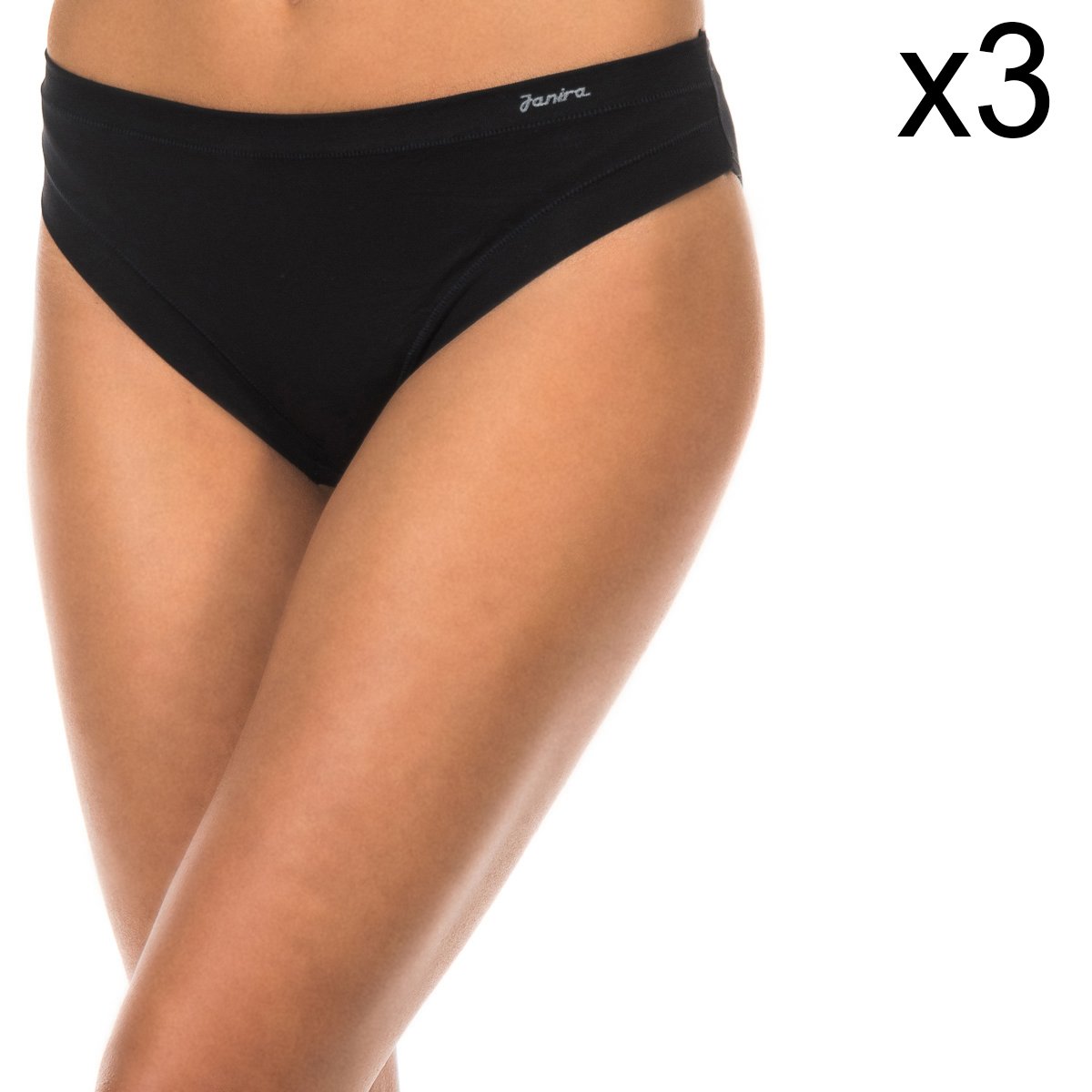 Janira Pack-3 Midjehöga trosor med invändigt foder 1031184 dam – bild 2