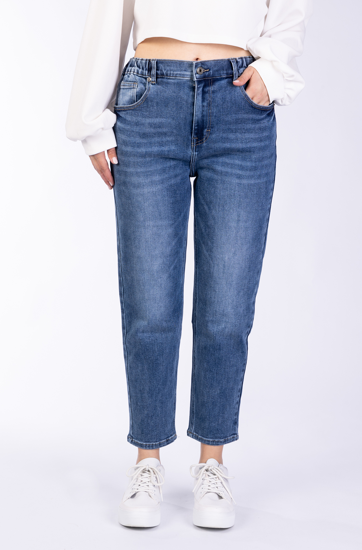 Alma Damenjeans Blau Cropped 30W/28L