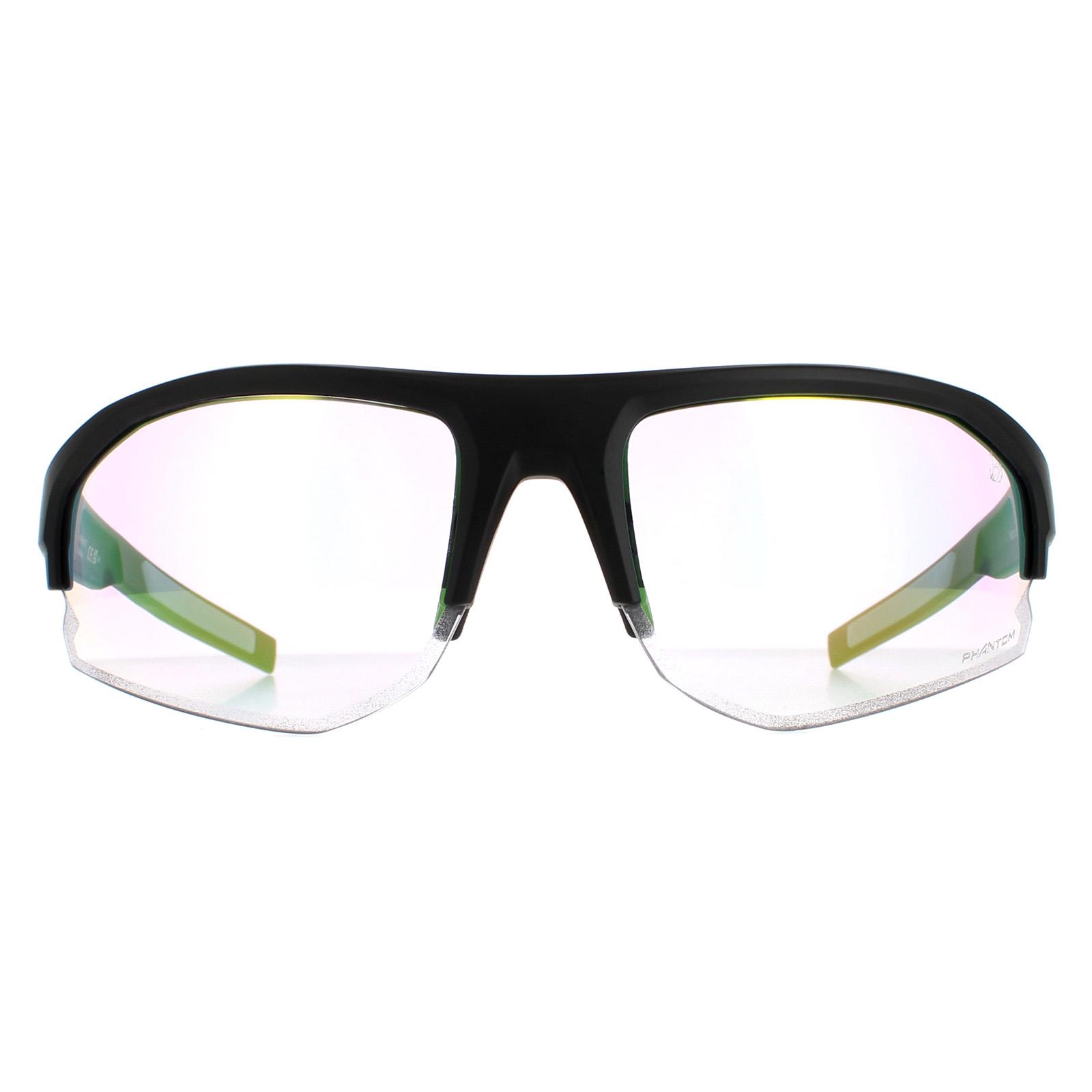 Bolle SemiRimless Unisex Matte Black Phantom Clear Green Bolt 2.0 - One Size