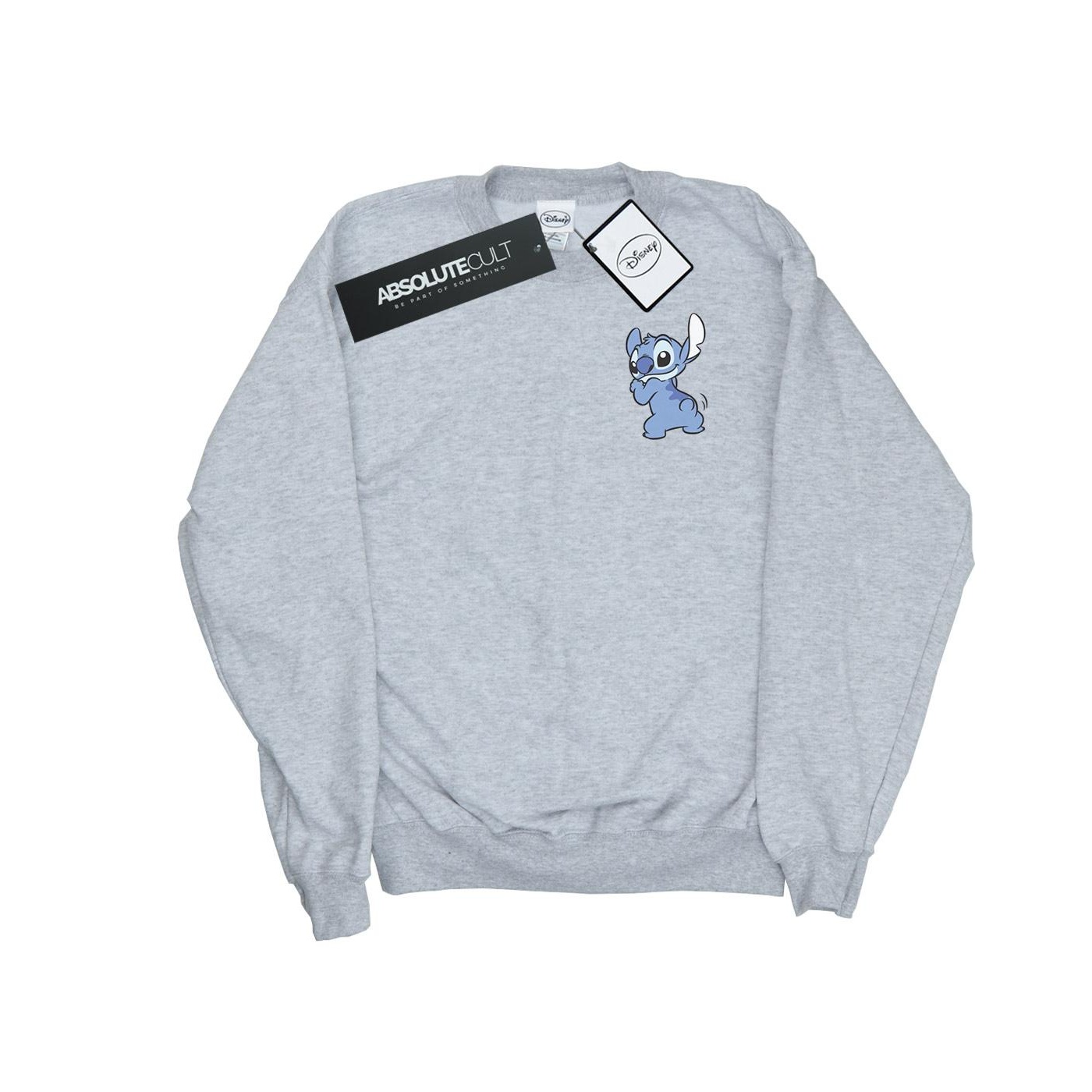 Thumbnail - Disney - "Lilo And Stitch Stitch Backside Breast Print" Sweatshirt für Herren (Grau)