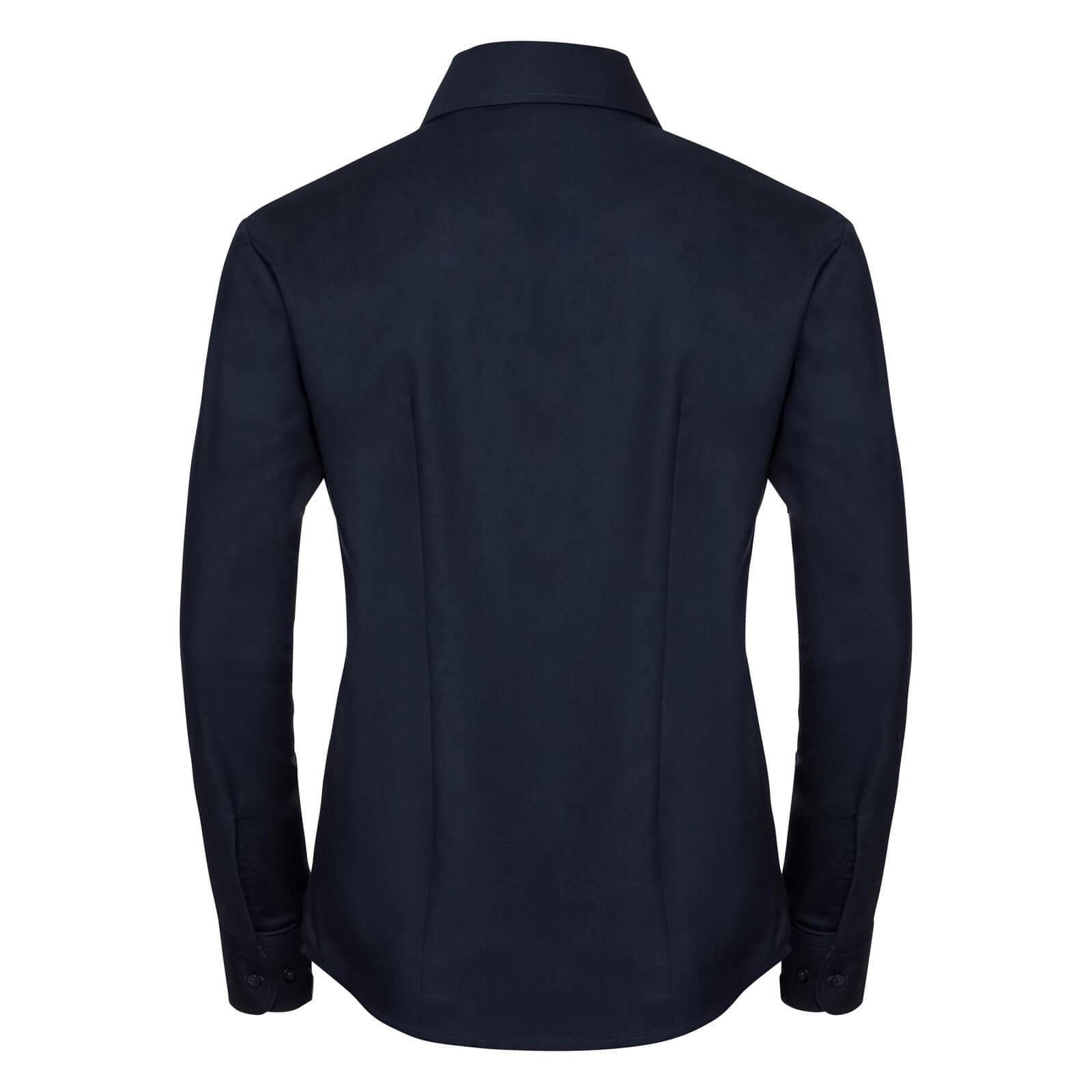 Russell Athletic Russell Collection Ladies/Womens Long Sleeve Easy Care Oxford Shirt (Bright Navy) skjortor & blusar dam – bild 2