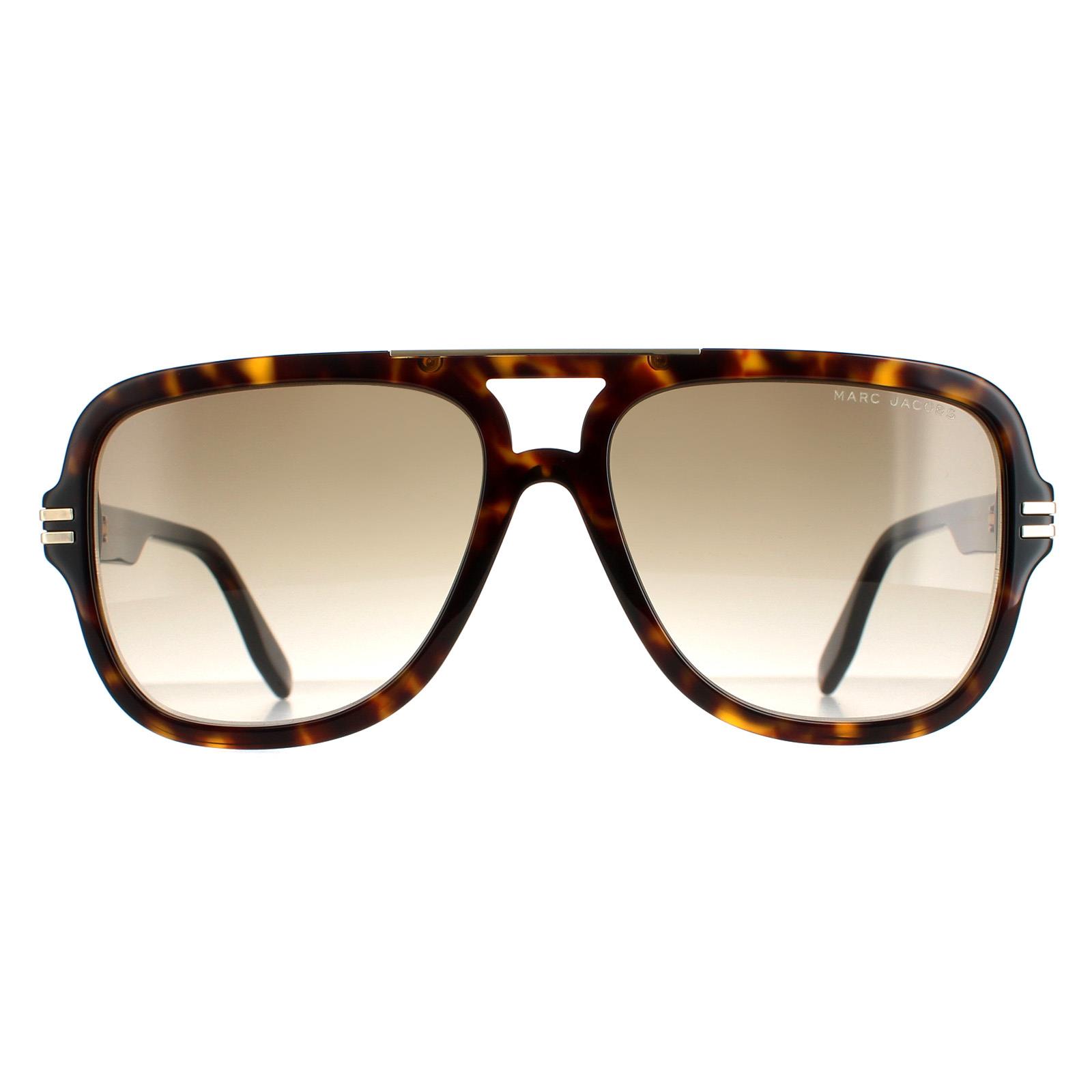 Thumbnail - Marc Jacobs Pilotenbrille Herren Havanna Braun Farbverlauf MARC 637/S