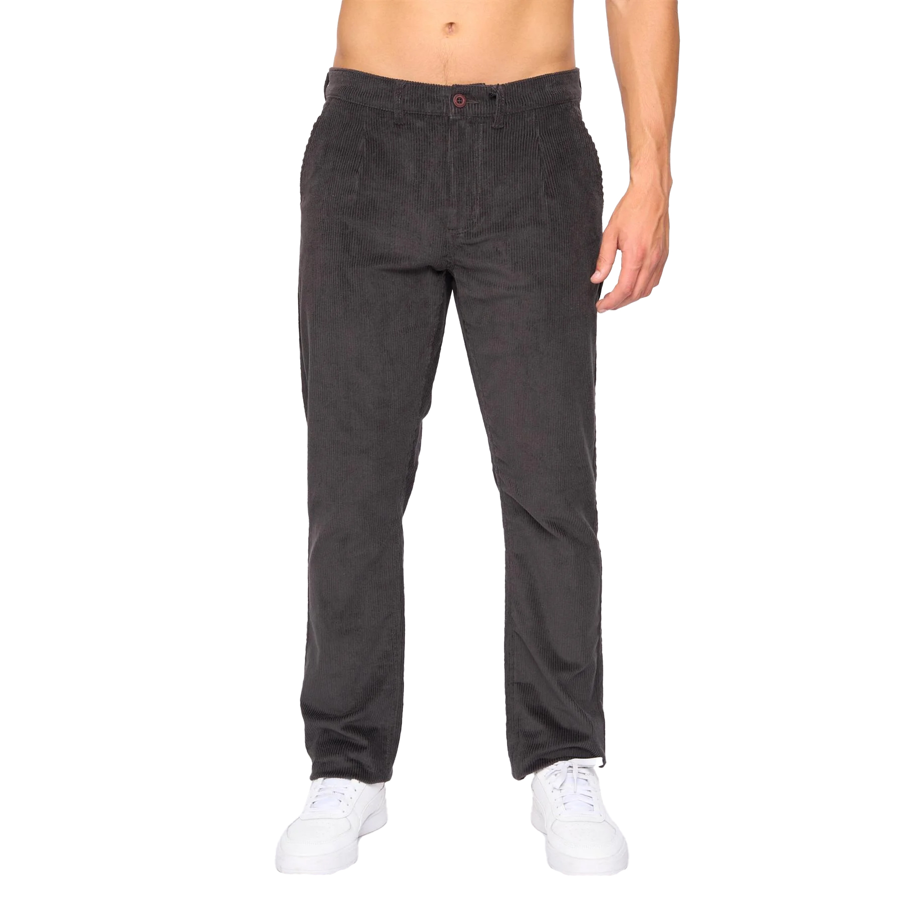 Crosshatch Mens Cordout Loose Trousers (Anthracite) - Grey - Size 36 Long