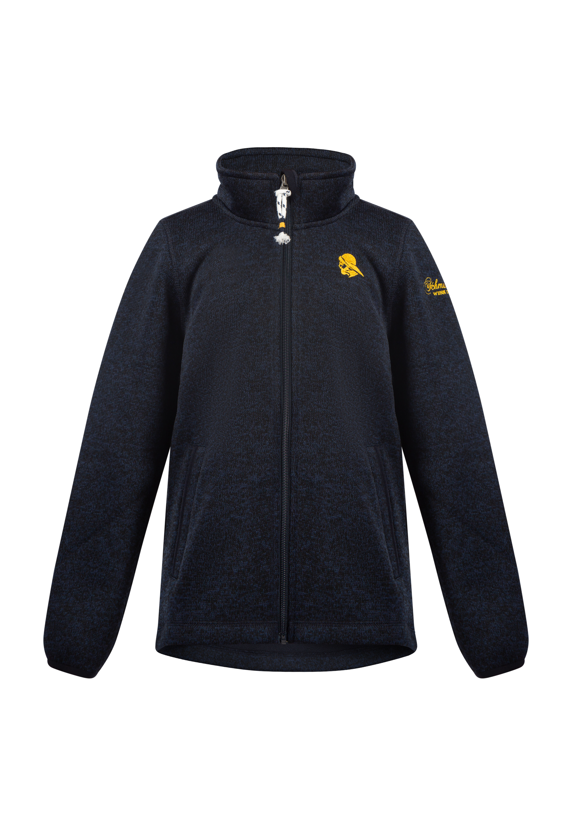 Schmuddelwedda Strickfleecejacke Jungen Marine Melange