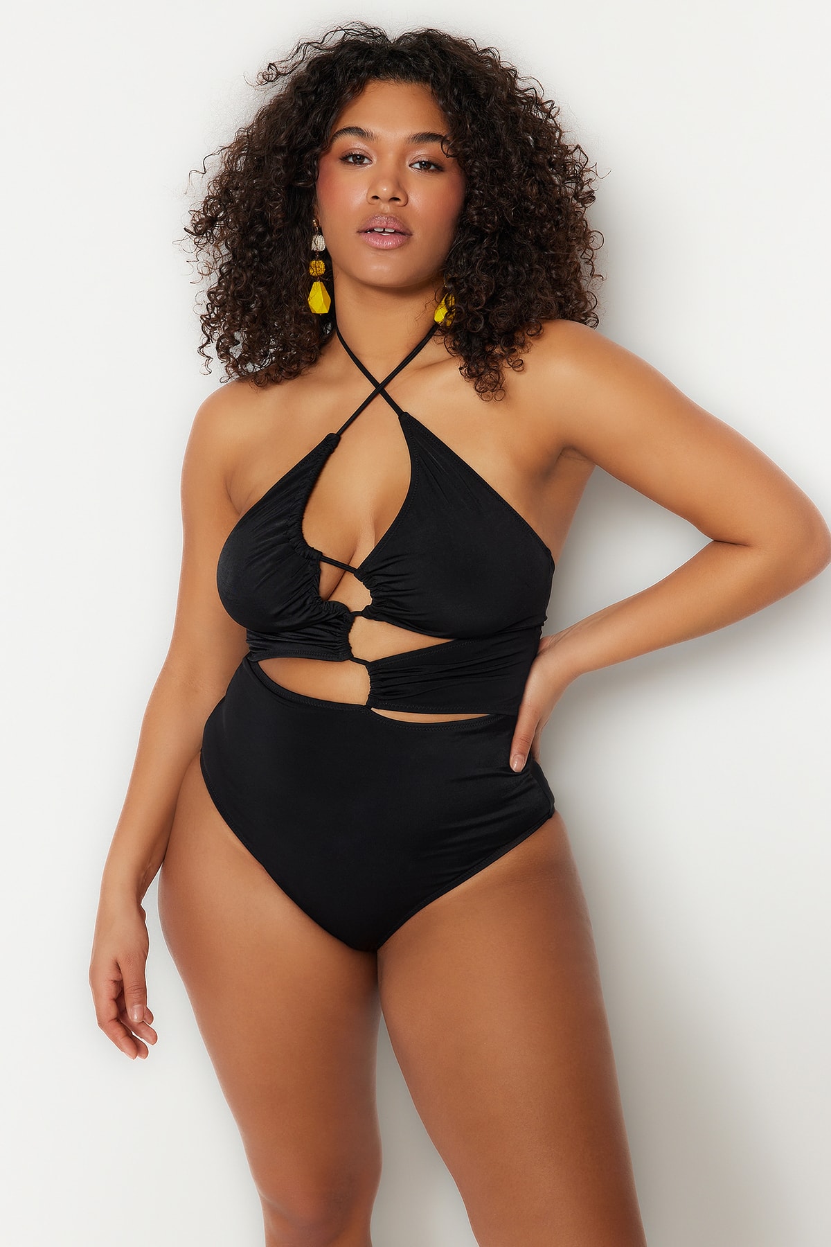 Trendyol Dam Plus Size Baddräkt