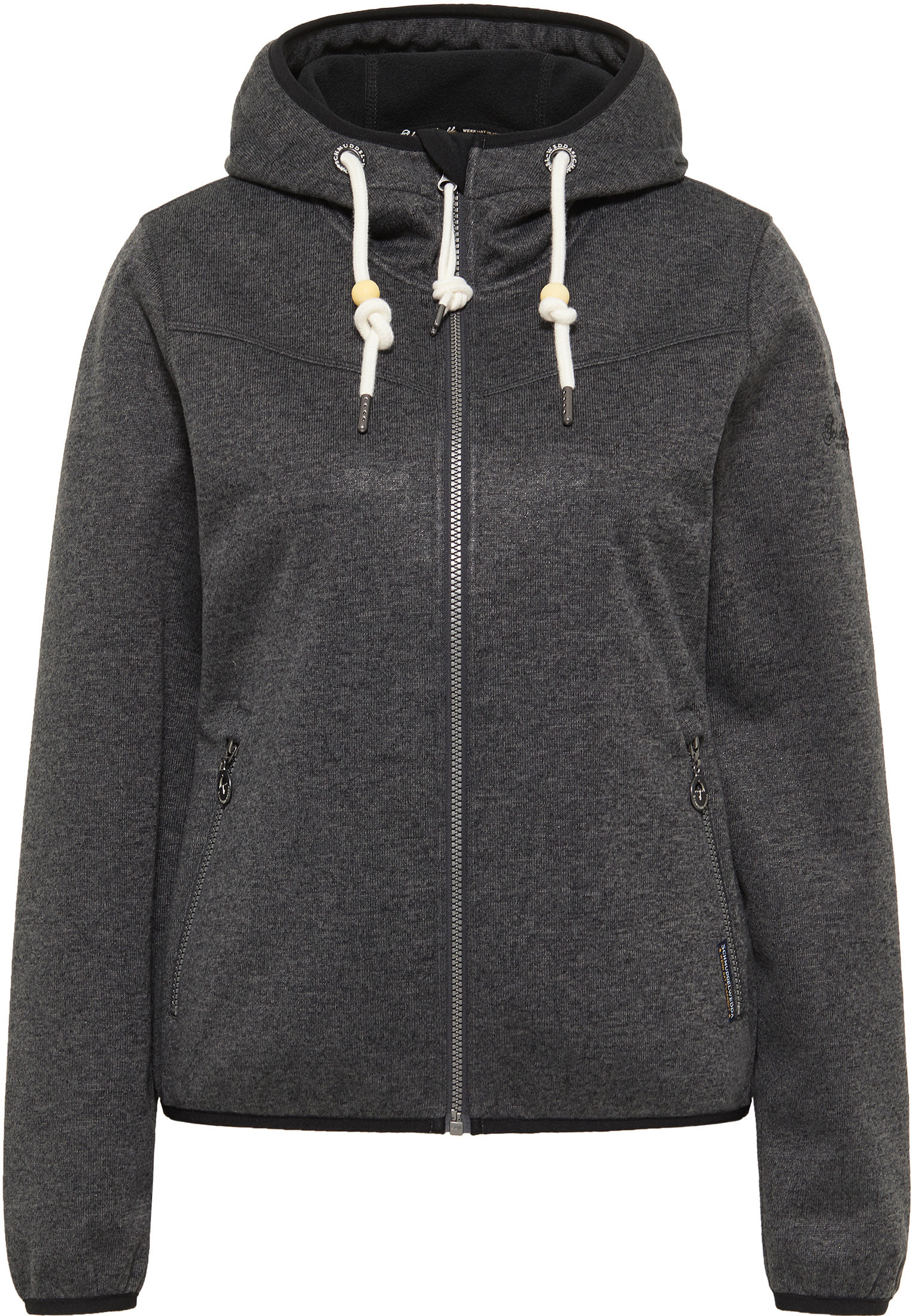 Schmuddelwedda Gebreid fleece functioneel jack fraully Dames donkergrijs gem