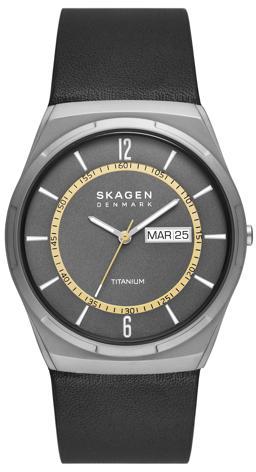 Skagen Melbye Titanium Mens Black Watch SKW6907 Leather (archived) - One Size