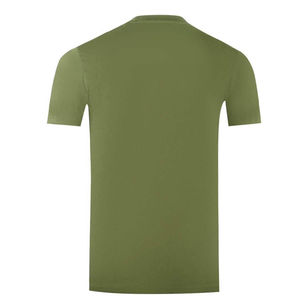 Aquascutum London Aldis Brand Logo Army Green T-shirt herr – bild 2