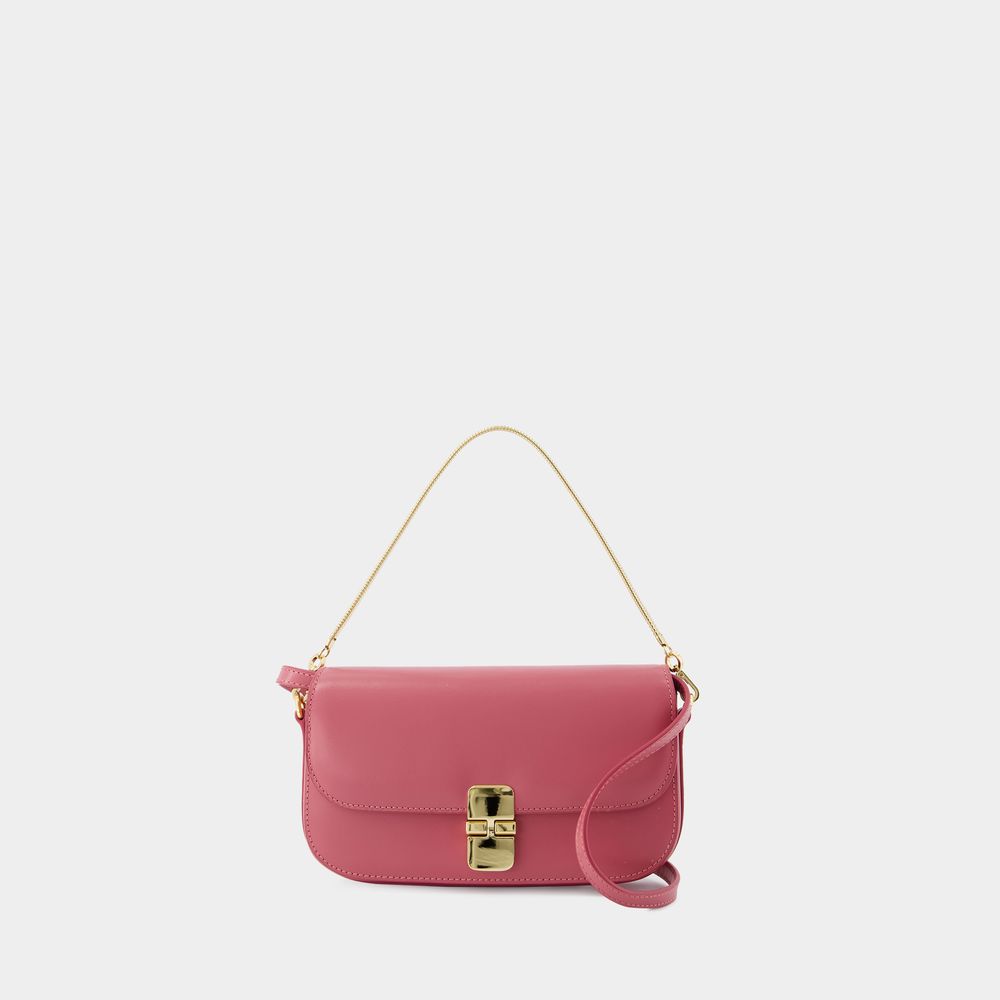 Thumbnail - Grace Chain Schultertasche - A.P.C. - Leder - Pink