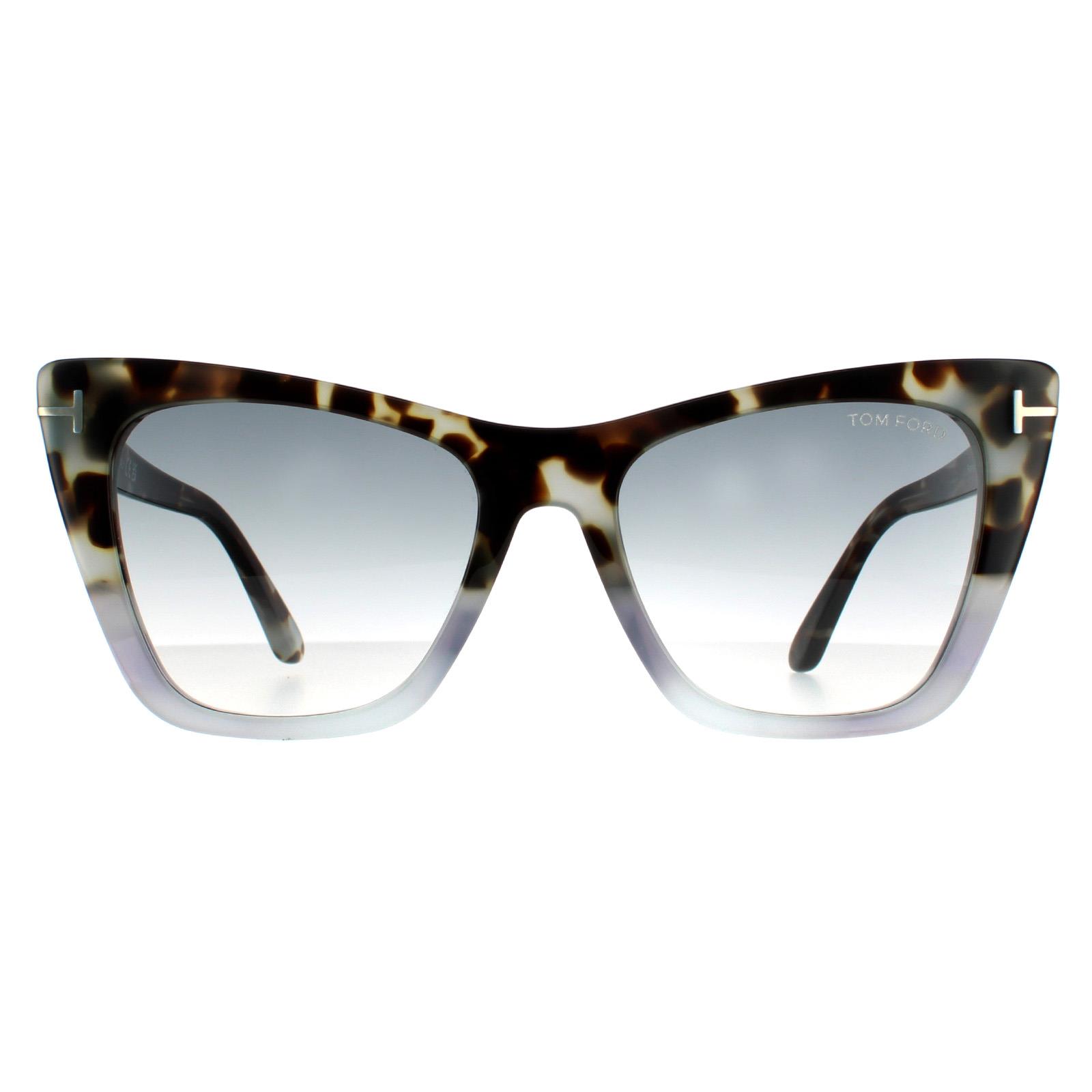 Thumbnail - Tom Ford Cat Eye Damen farbig Havanna Grau Gradient