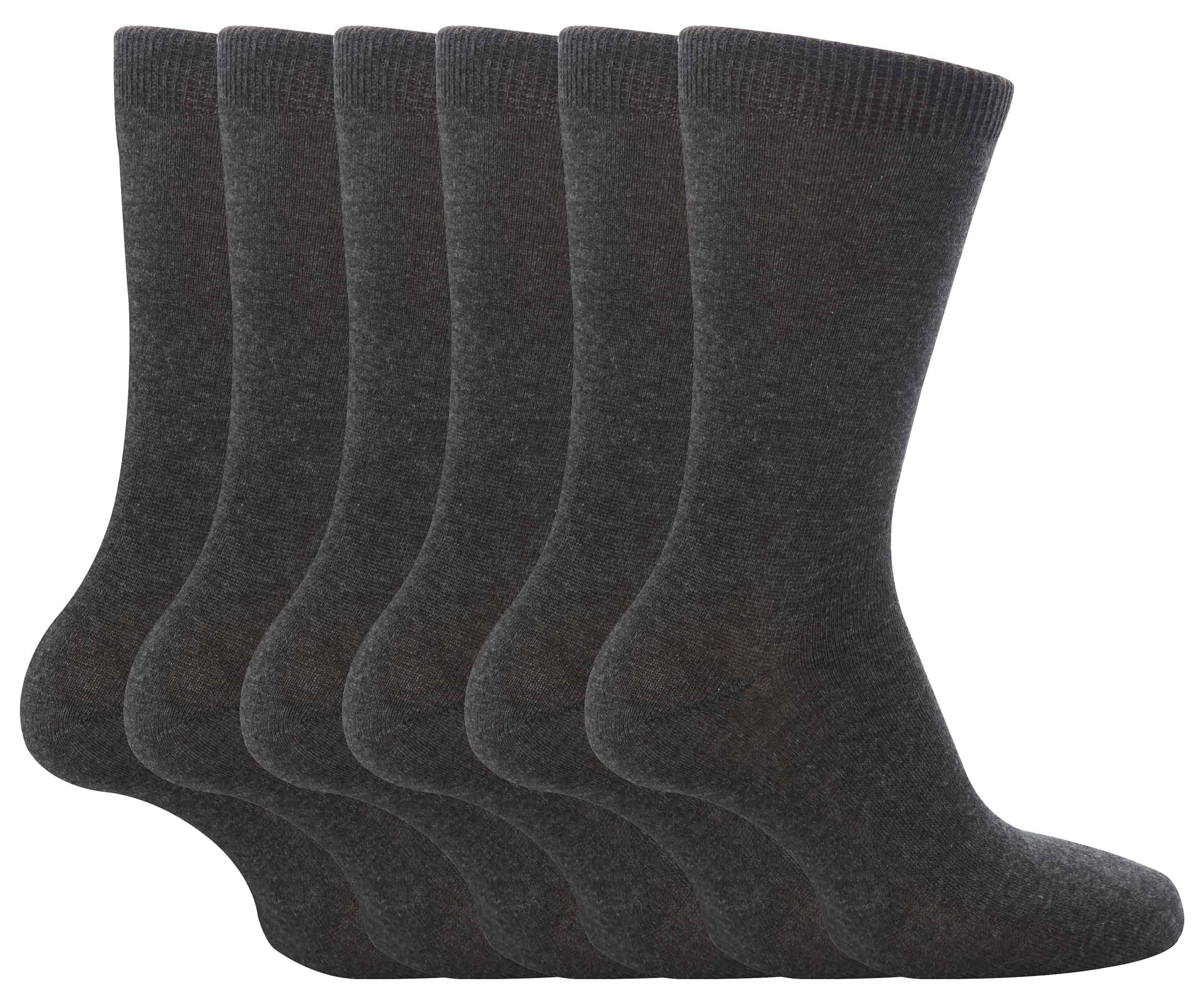 Sock Snob 6 Pairs Girls & Boys School Socks - Grey Cotton - Size 12.5-3 Child