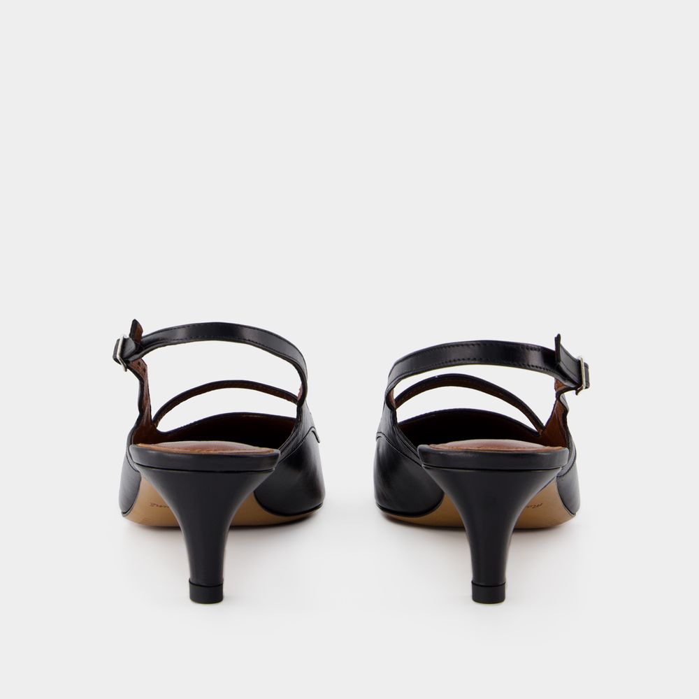 Maison Kitsune Spetsig Slingback Läder loafers & mockasiner dam – bild 2