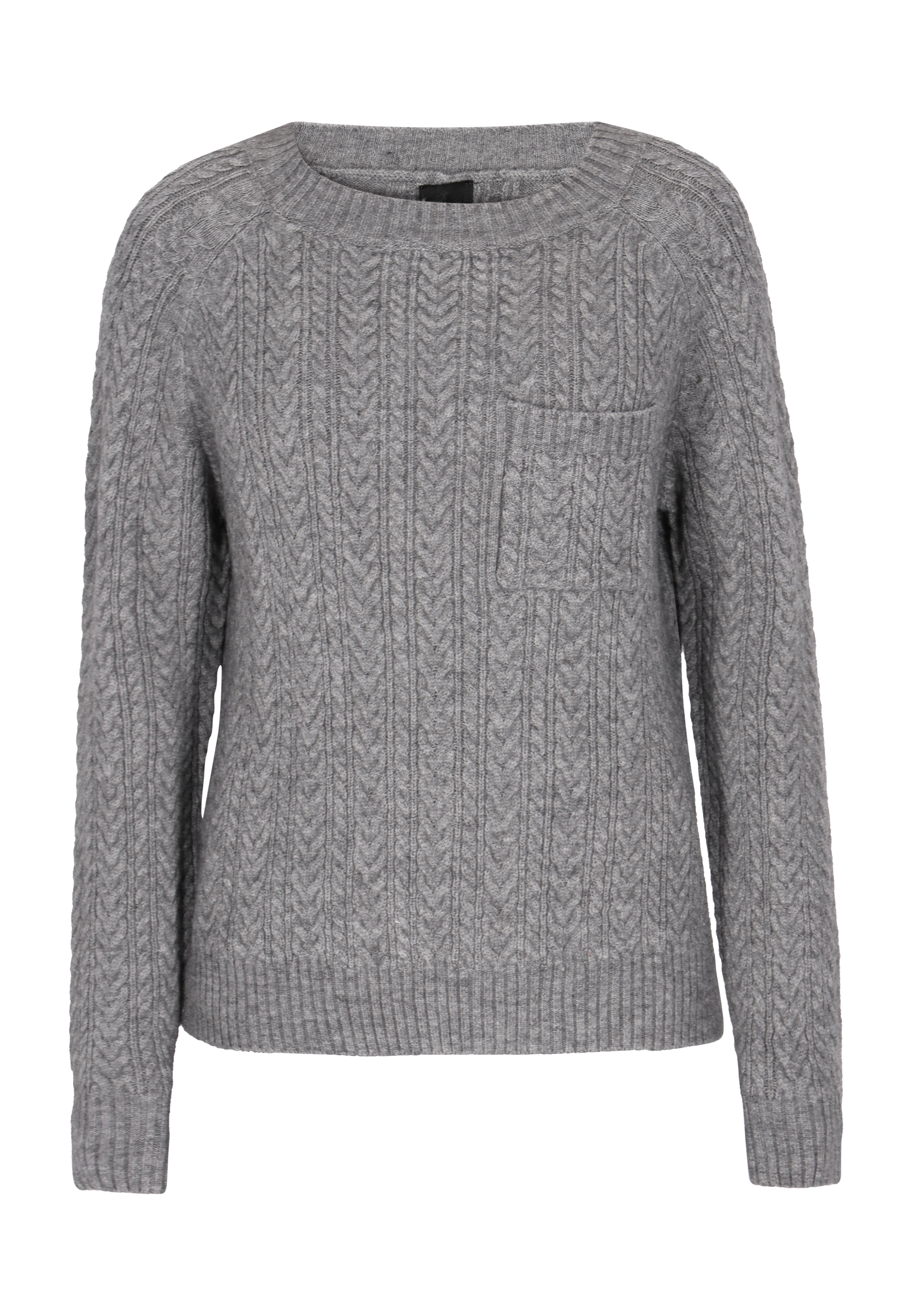 Thumbnail - Dreimaster Pullover Damen Grau Melange