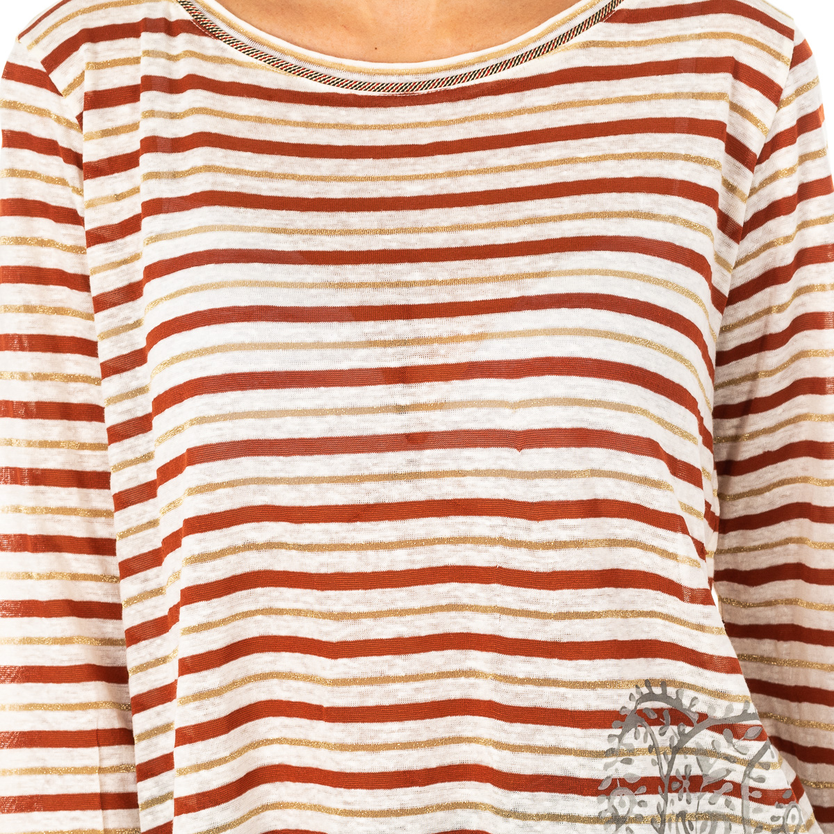 LA MARTINA Långärmad T-shirt med rund hals för kvinnor LWRE01 dam – bild 2