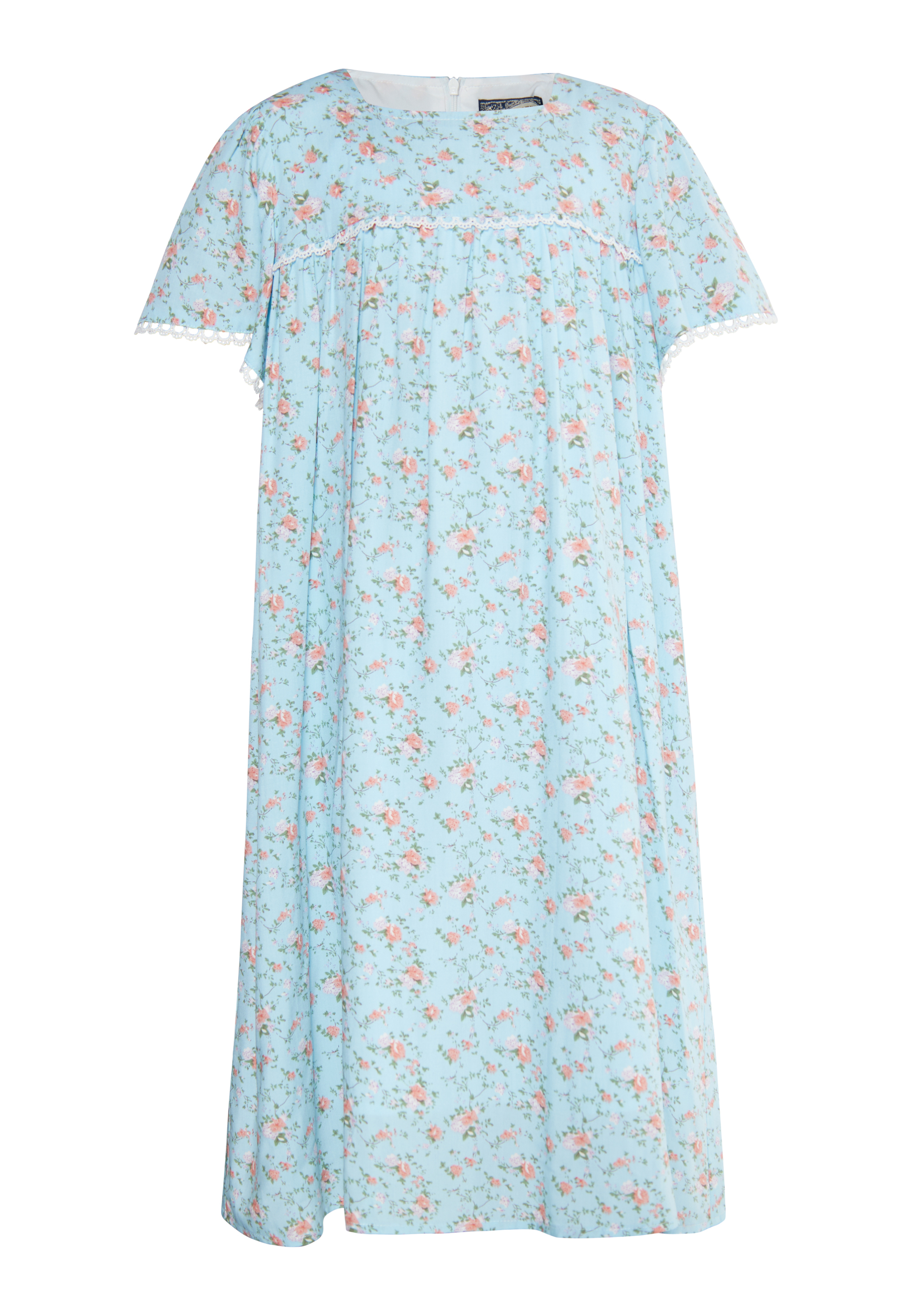 Thumbnail - Dreimaster Kleid Mädchen (Kids) Hellblaue Blume