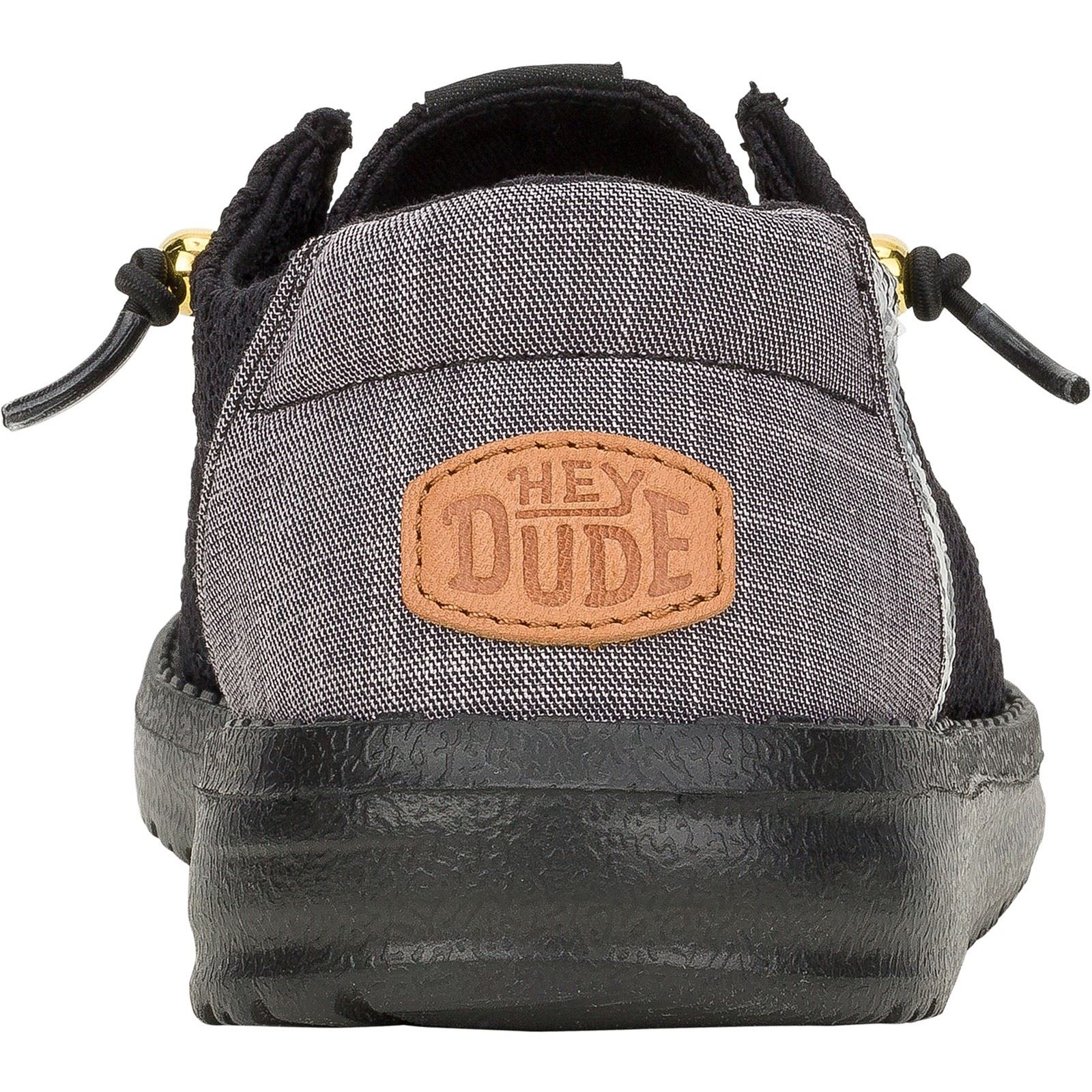 HEYDUDE Wendy Boho Virka Polyester Damskor Svarta Loafers – bild 2