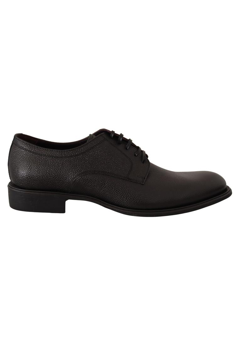 Dolce & Gabbana Mens Black Leather Lace Up Formal Derby Shoes - Size EU 41