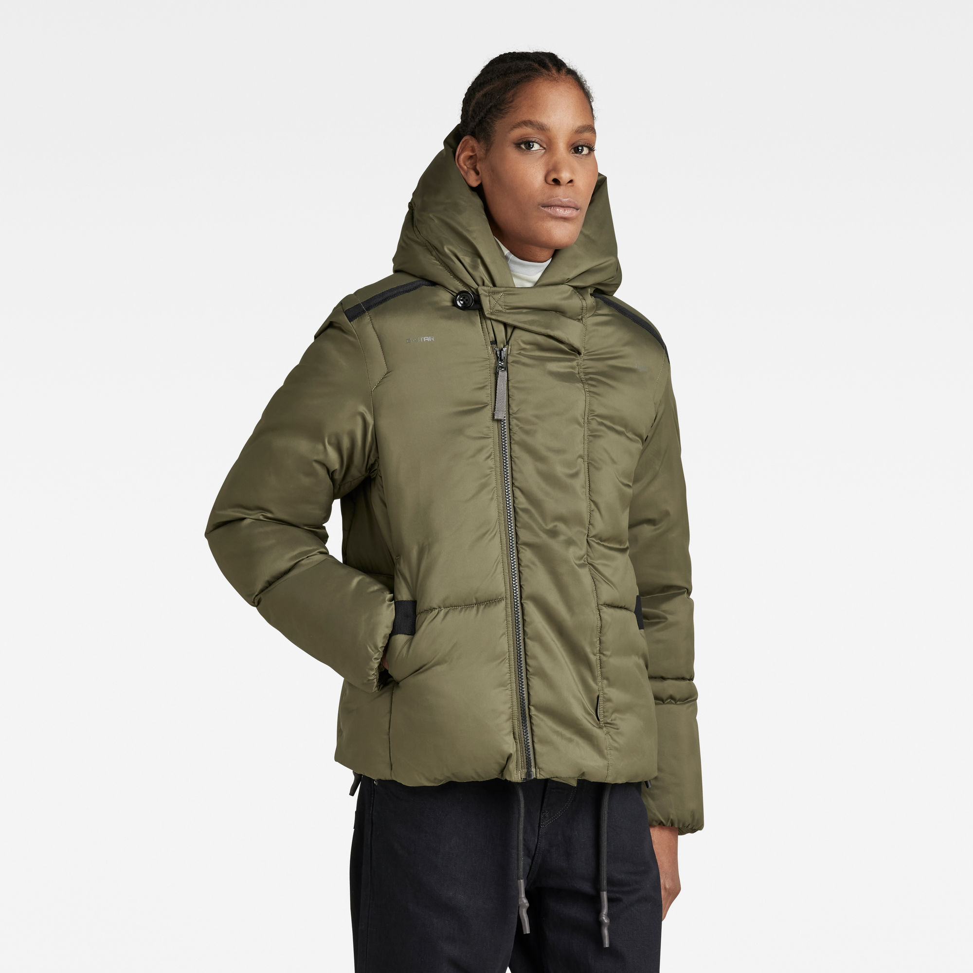 G Star Raw Womens G-Star RAW G - Whistler Short Padded Jacket - Green - Size X-Large