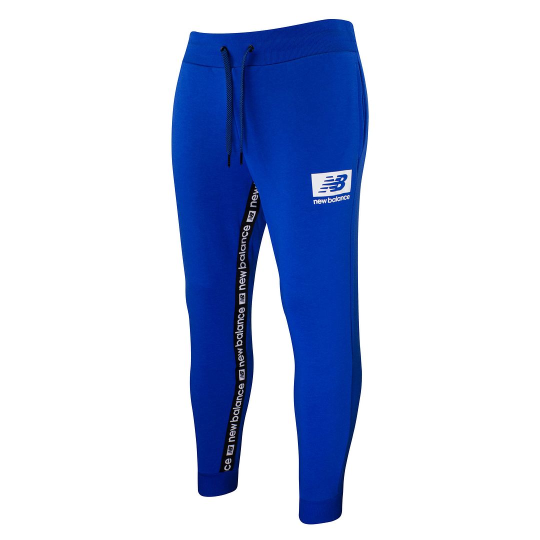 New Balance Stretch Midja Blå Essential ID Träningsbyxor i fleece för herrar MP13508 LSB – bild 2