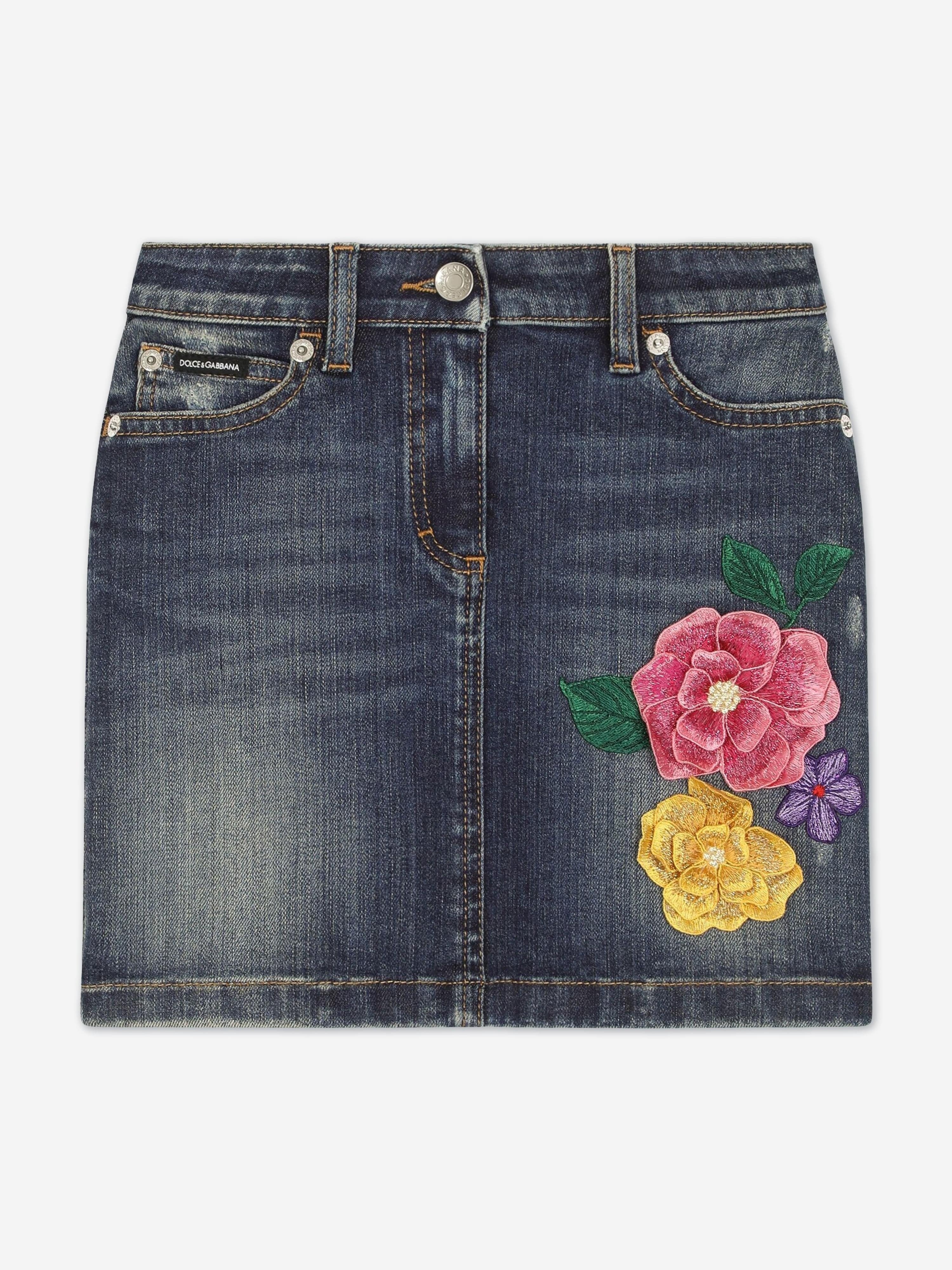Dolce & Gabbana Girls Denim Skirt in Blue – Size 10Y