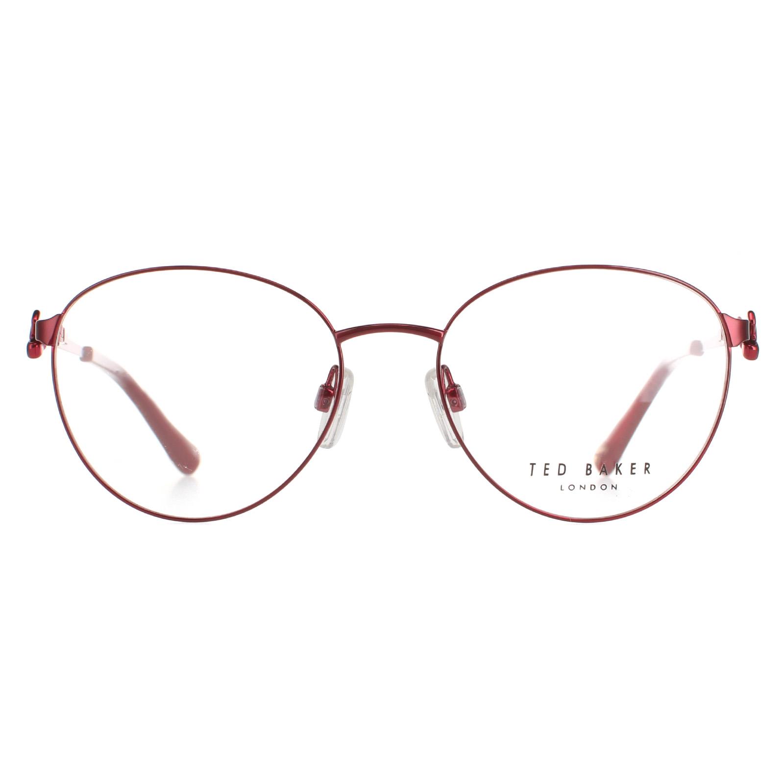 Ted Baker Round Womens Burgundy TB2243 Elvie - Red Metal (archived) - One Size