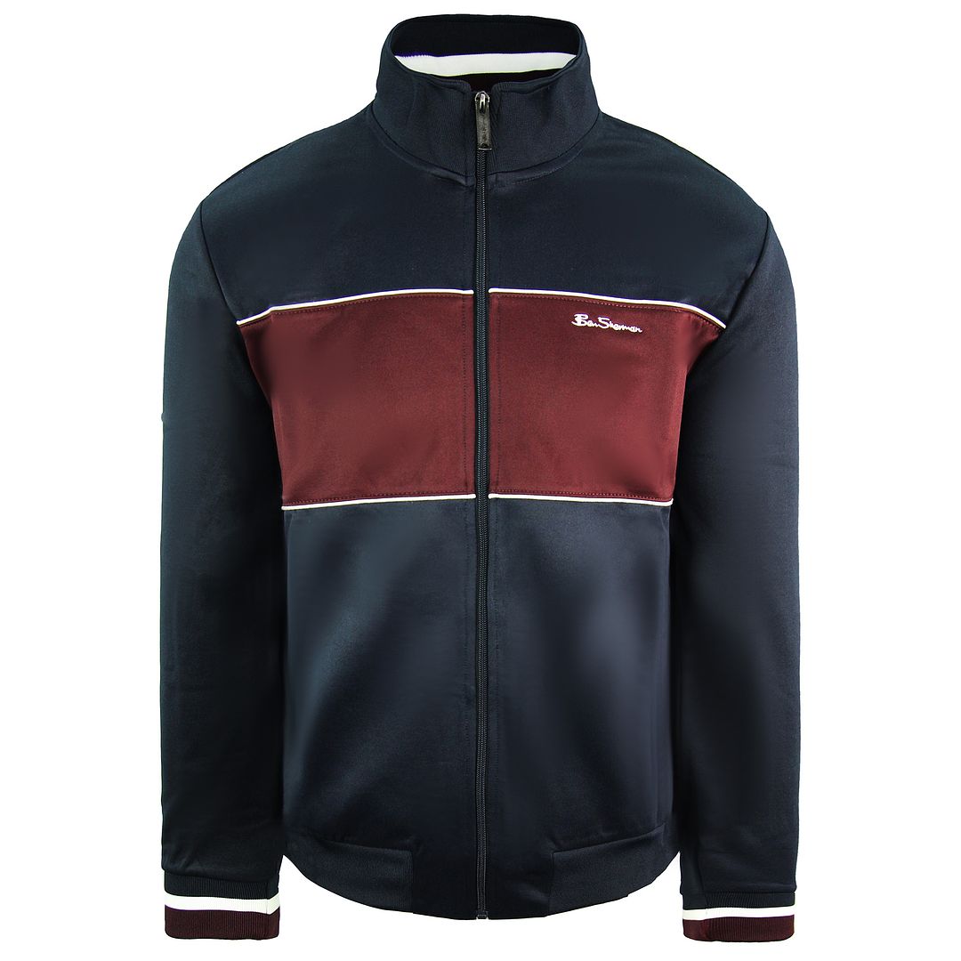 Thumbnail - Ben Sherman getäfelte Herren Navy Track Jacke