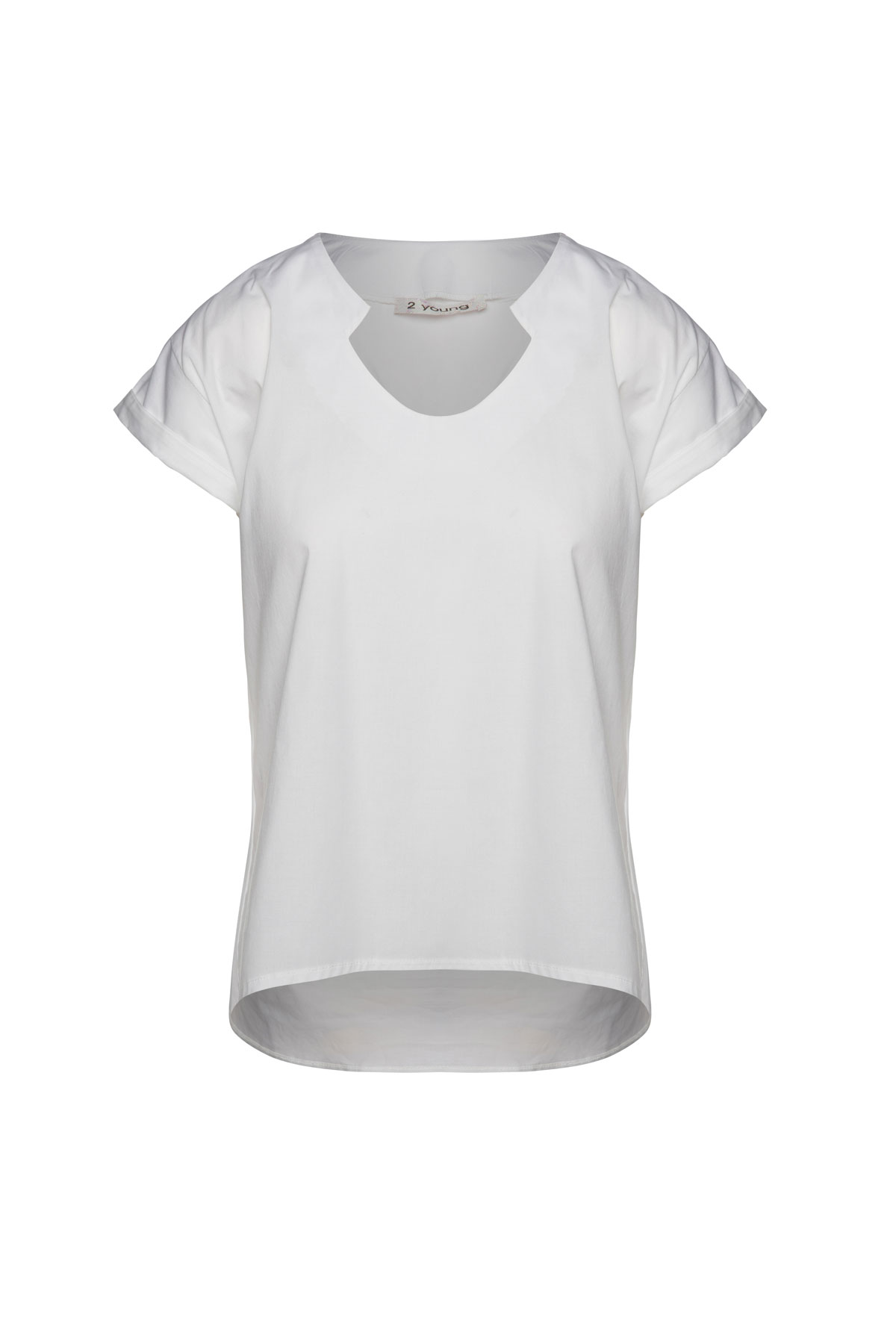 Top met witte mouwen