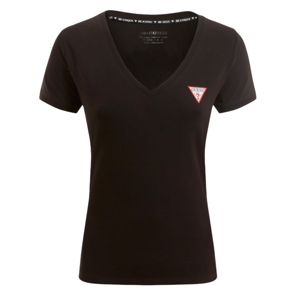 Thumbnail - T shirt Guess Femme Classic logo triangle