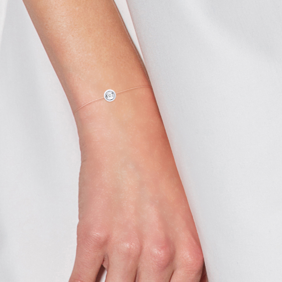Diadema Armband Transparent nylon äkta diamant dam – bild 2