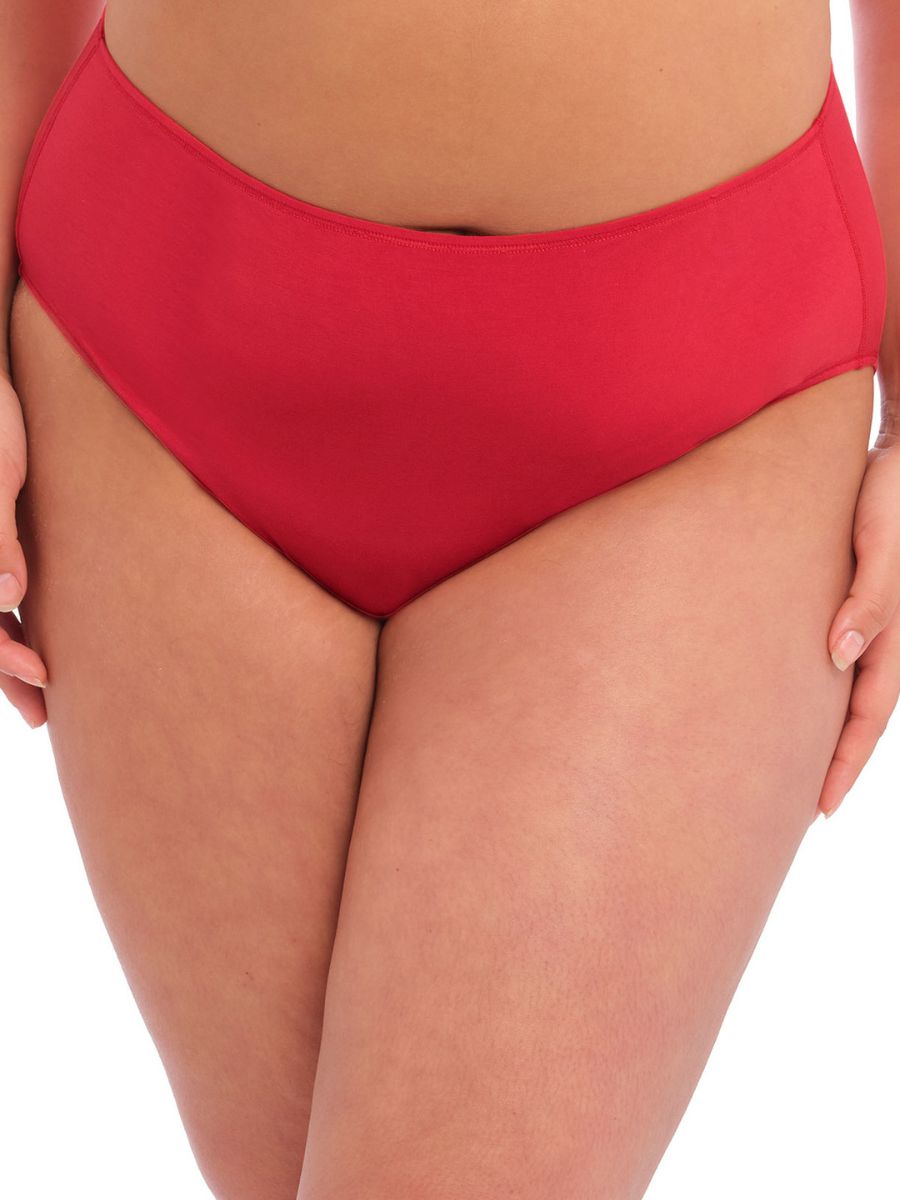 Elomi Womens Smooth Full Brief - Red - Size XL/2XL