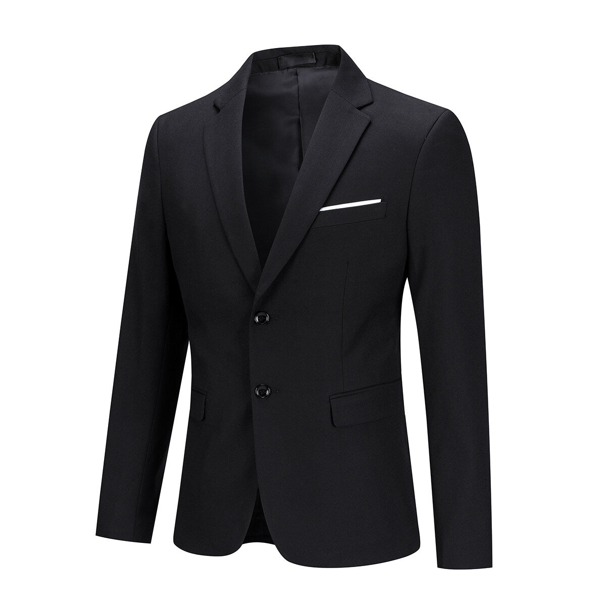 Allthemen Klassisk svart blazer Tvåknappsblazer herr – bild 2