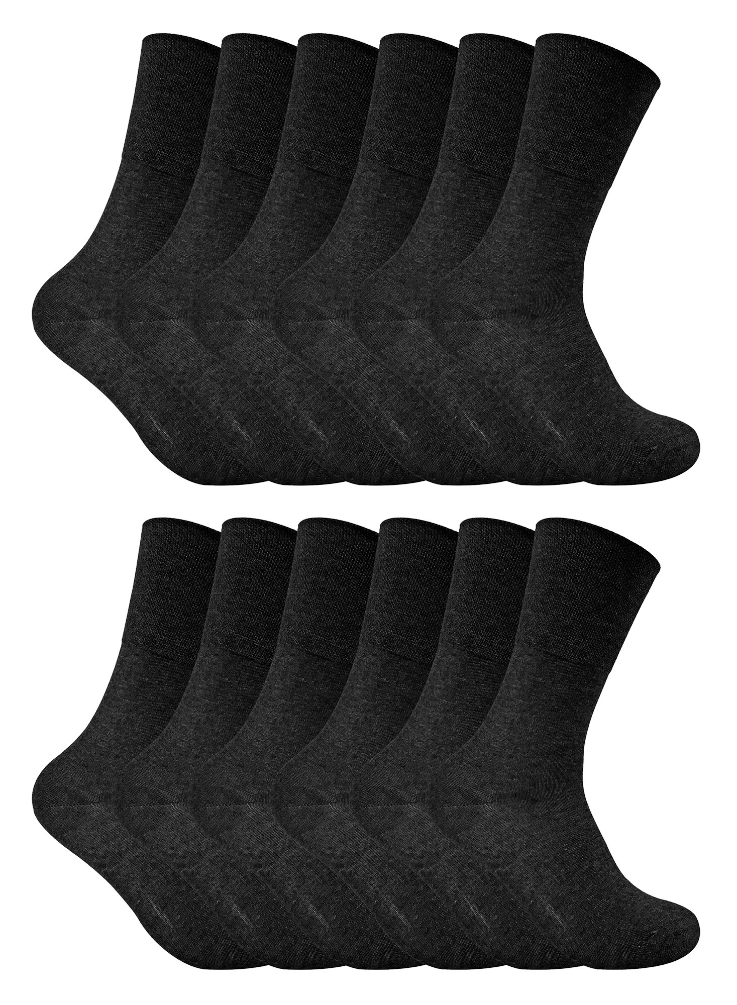 Thumbnail - 12 Pack Damen nicht elastische thermische diabetische Socken | Socken Snob | Frauen Soft Top Socken für schlechte Durchb...