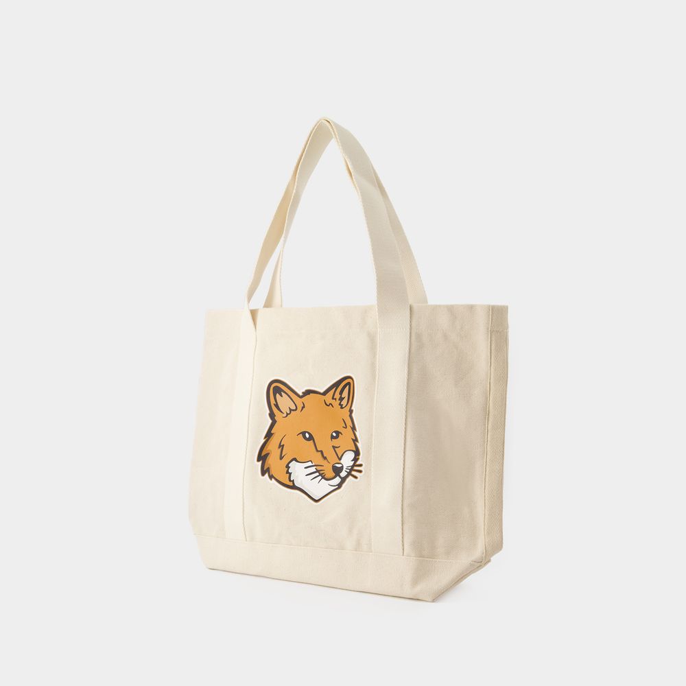 Toteväska med rävhuvud Maison Kitsune Bomull 2