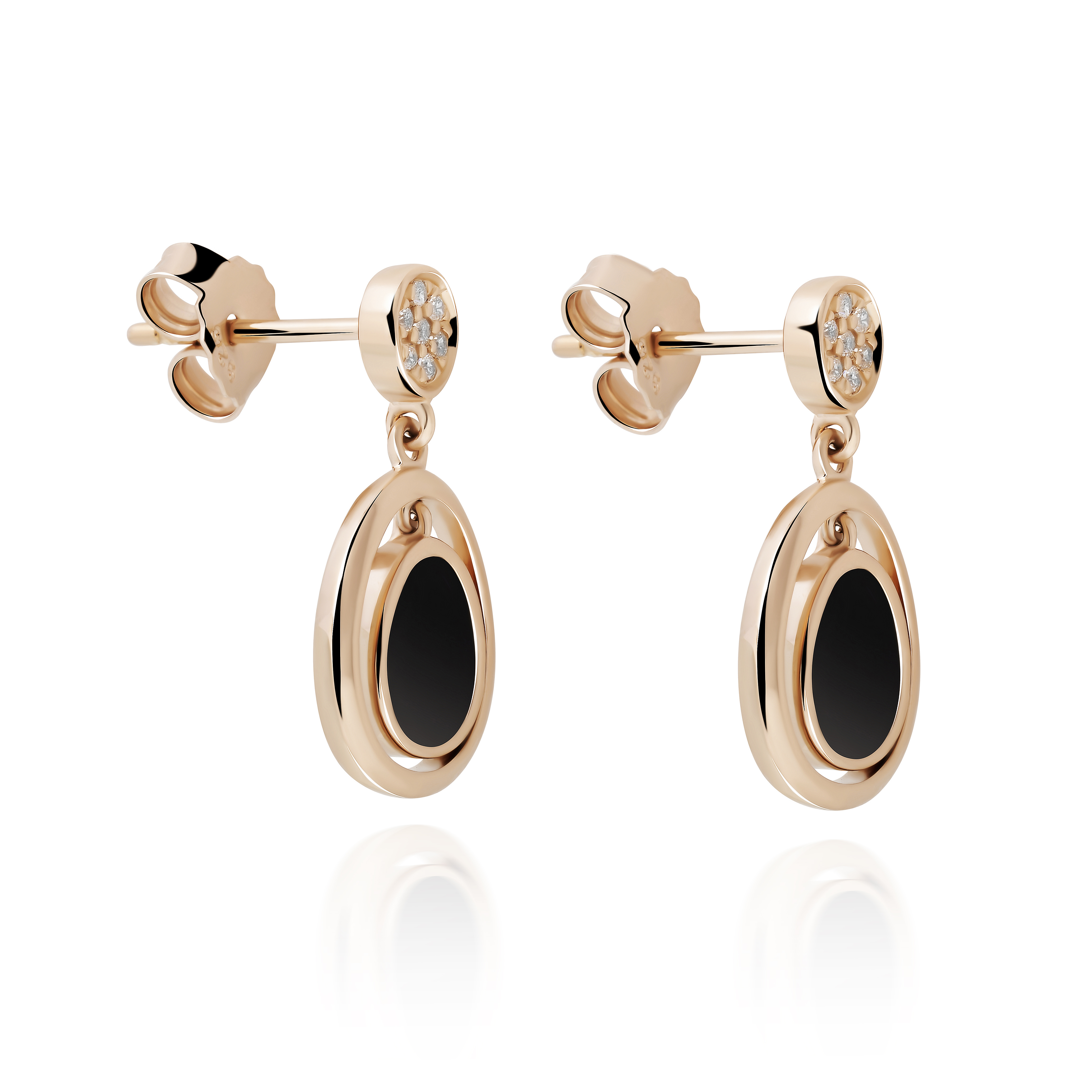 Thumbnail - Orphelia 'Alda' Damen 925 Sterling Silber Ohrhänger - Rose ZO-7470