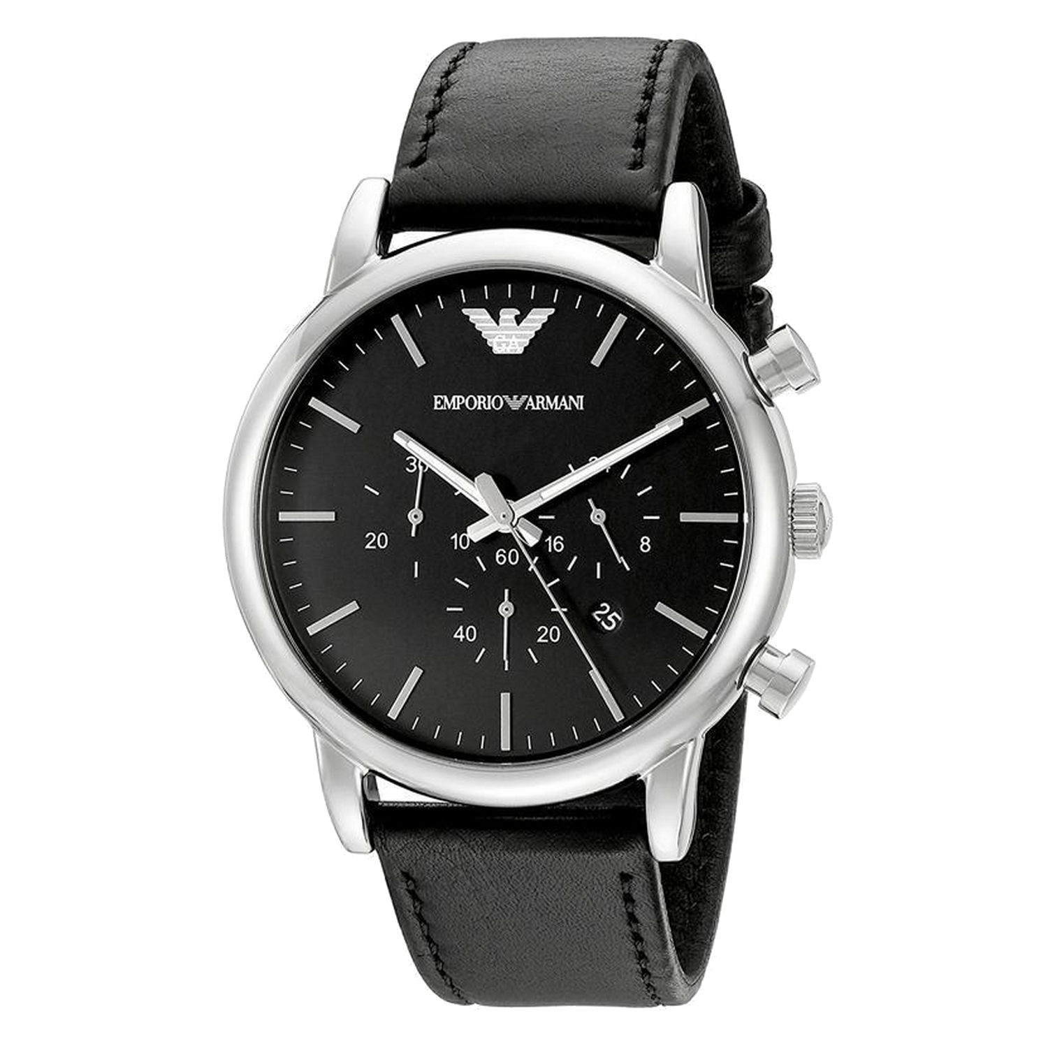 Thumbnail - Emporio Armani Herrenuhr Quartz Silber Schwarz