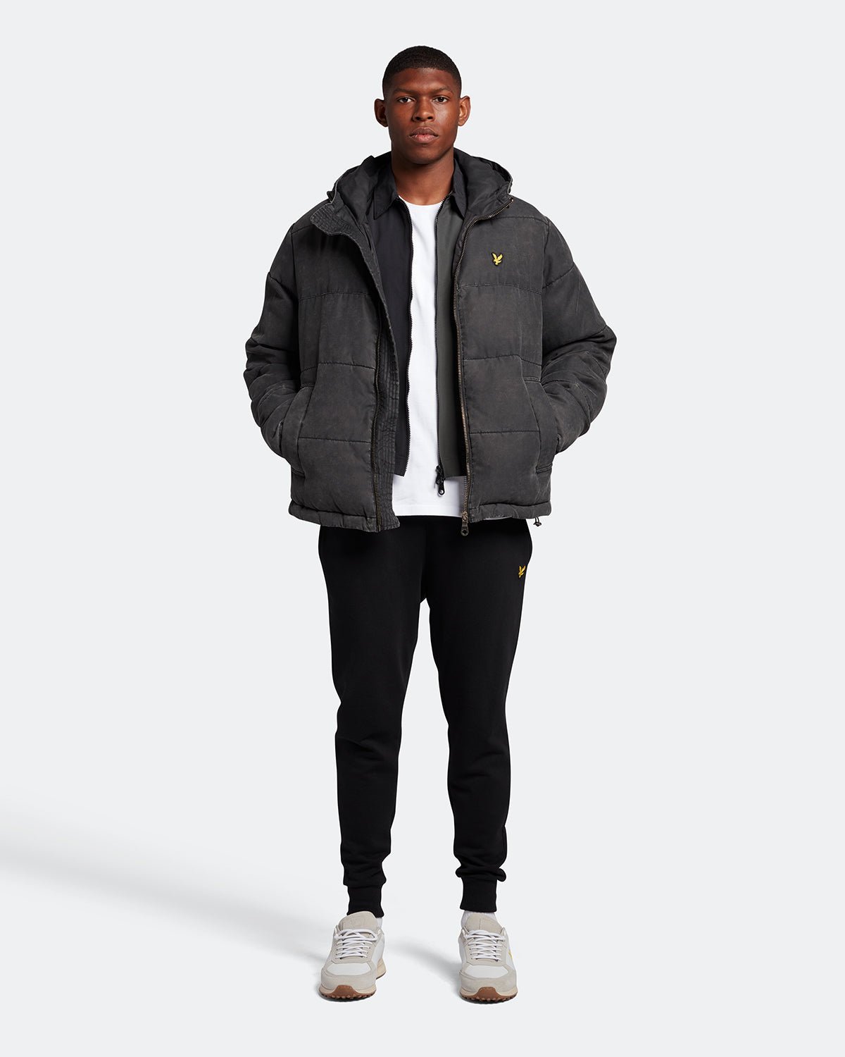 Lyle & Scott Tvättad vadderad jacka herr – bild 3