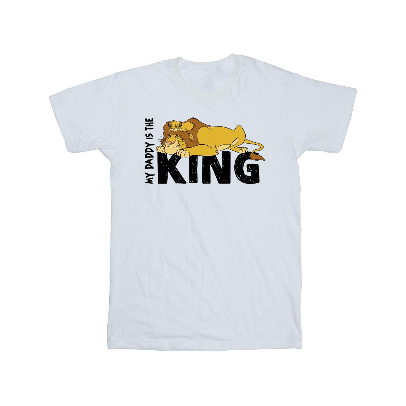Disney - "The Lion King Daddy Is King" T-Shirt für Jungen (Weiß)