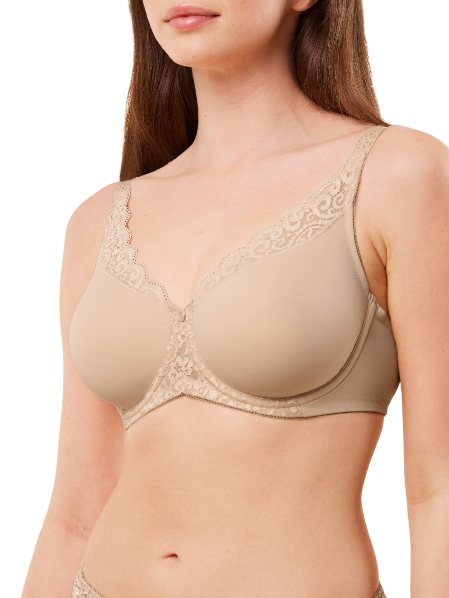 Triumph Womens Amourette W01 Minimizer Bra - Beige Polyamide - Size 32DD