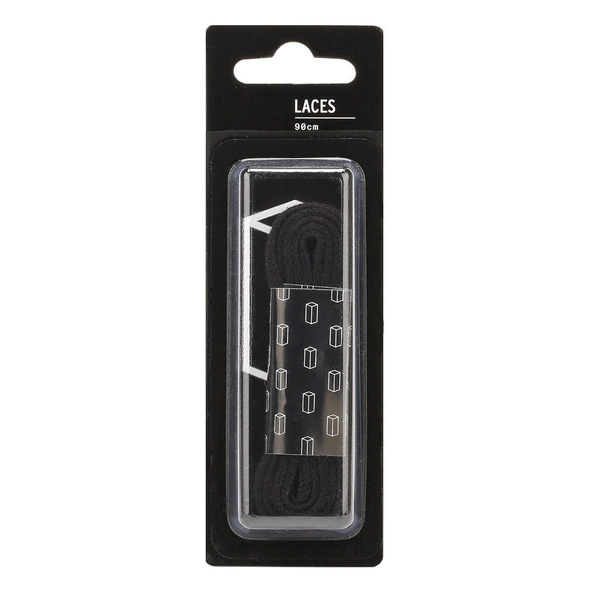 Thumbnail - TOWER London Schwarz Flache Schnürsenkel (90cm)