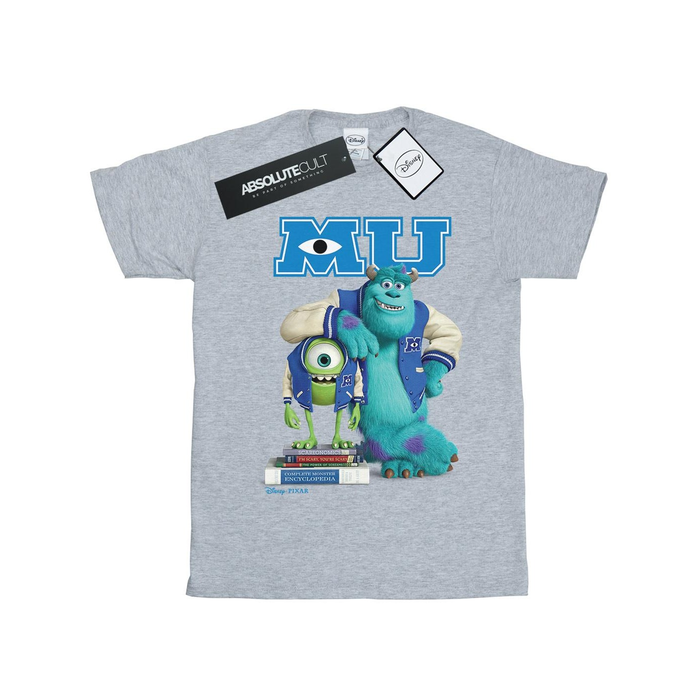 Thumbnail - Disney - "Monsters University Poster" T-Shirt für Damen (Grau)